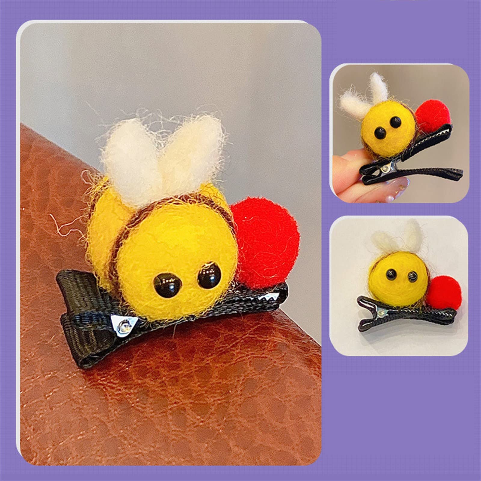 Cartoon Bee Hair Clips & Headbands Set for Girls 4-6 Years - Cute Hair Accessories Kit with Barrettes & Hair Claws - Perfect for School, Parties & Daily Wear (One Size)