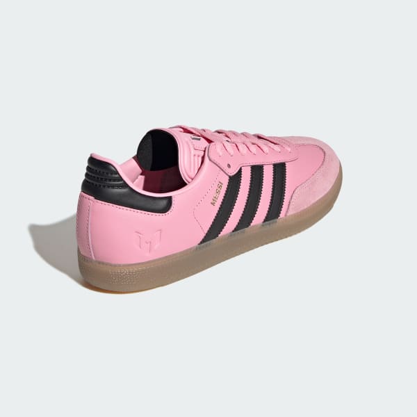 Adidas Men's Samba OG Messi Soccer Cleats - Pink & Black | Lightweight Football Shoes for Artificial Turf & Street Play