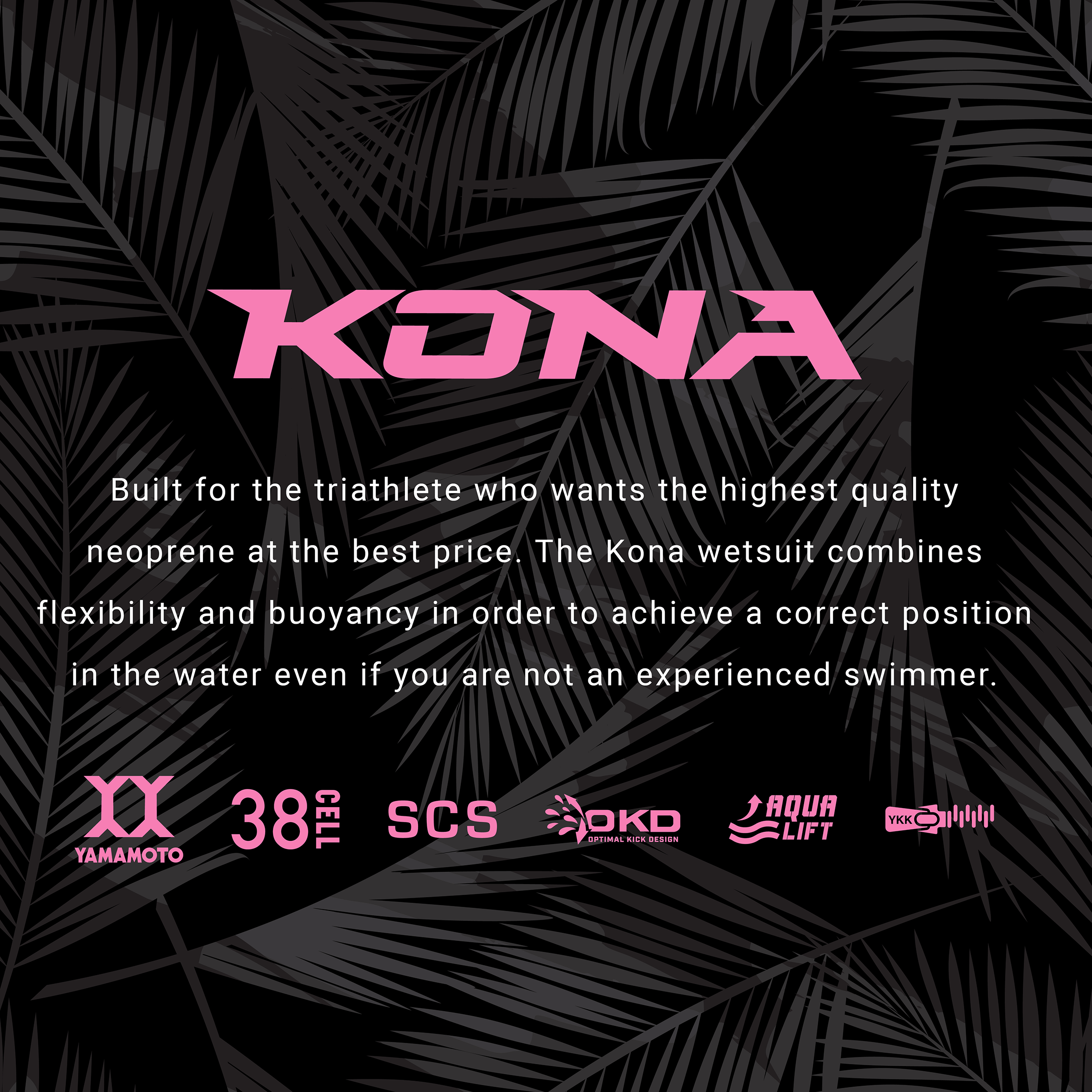 Women's Kona 2.0 Wetsuit - Pink Floral Print Full Body Swimsuit for Surfing, Diving & Water Sports | UV Protection & Comfort Fit