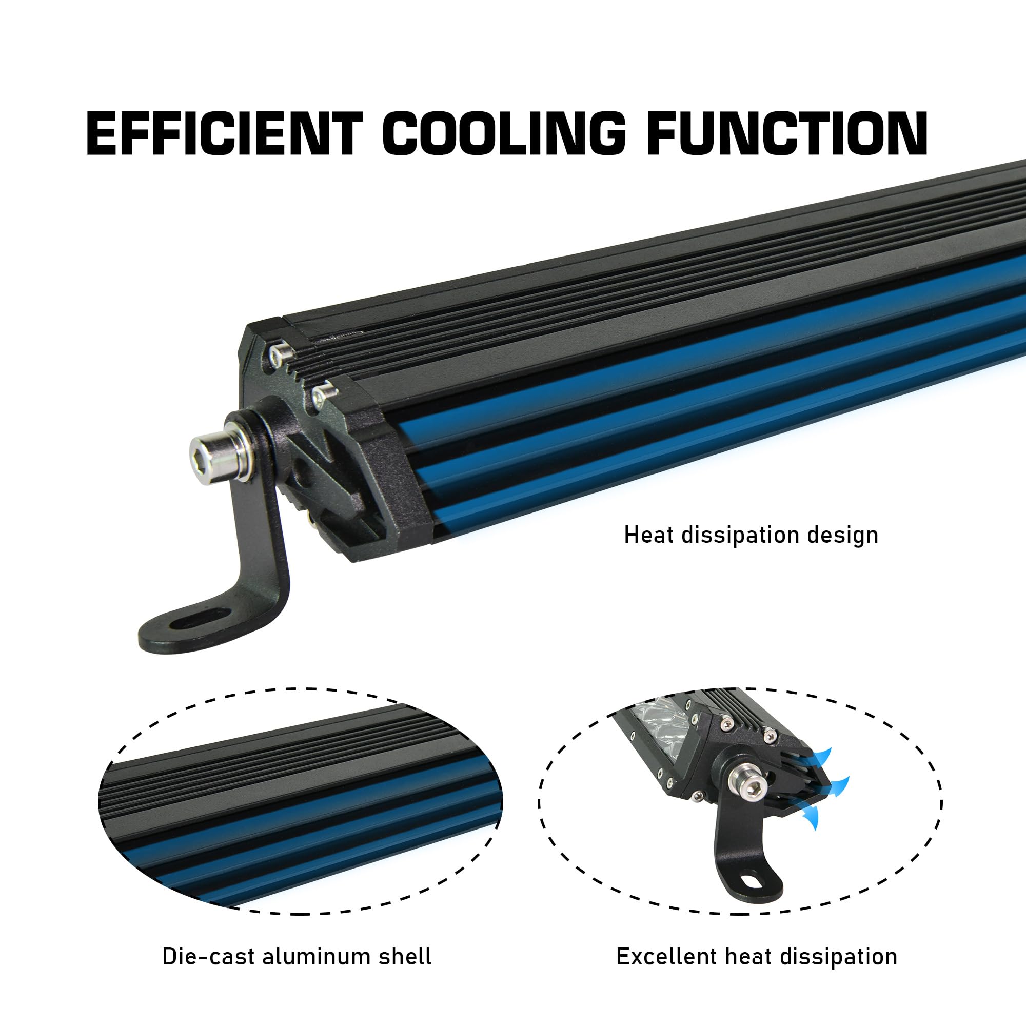 32 Inch 150W LED Spot Flood Light Bar - Waterproof Off Road Driving Lights with Flood Beam for Trucks, Jeeps, ATVs, UTVs, Tractors & Boats (12-60V) - Perfect for Night Off-Roading, Camping & Emergency Lighting
