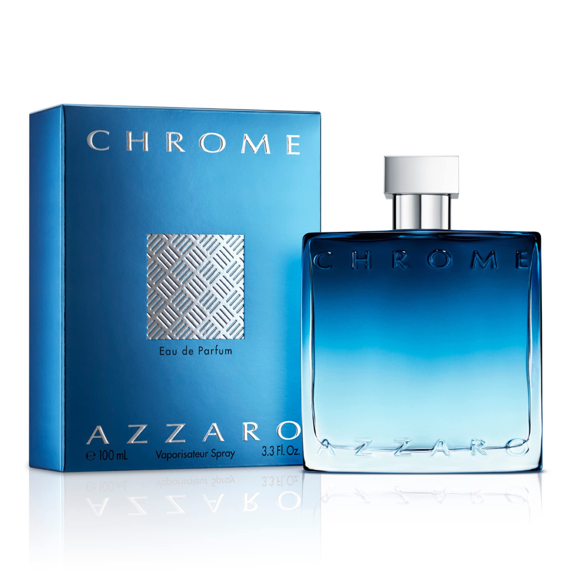 Azzaro Chrome Eau de Parfum for Men - Fresh Aquatic Cologne with Citrus & Woody Notes - Long Lasting Luxury Fragrance | Perfect for Daily Wear, Office & Special Occasions