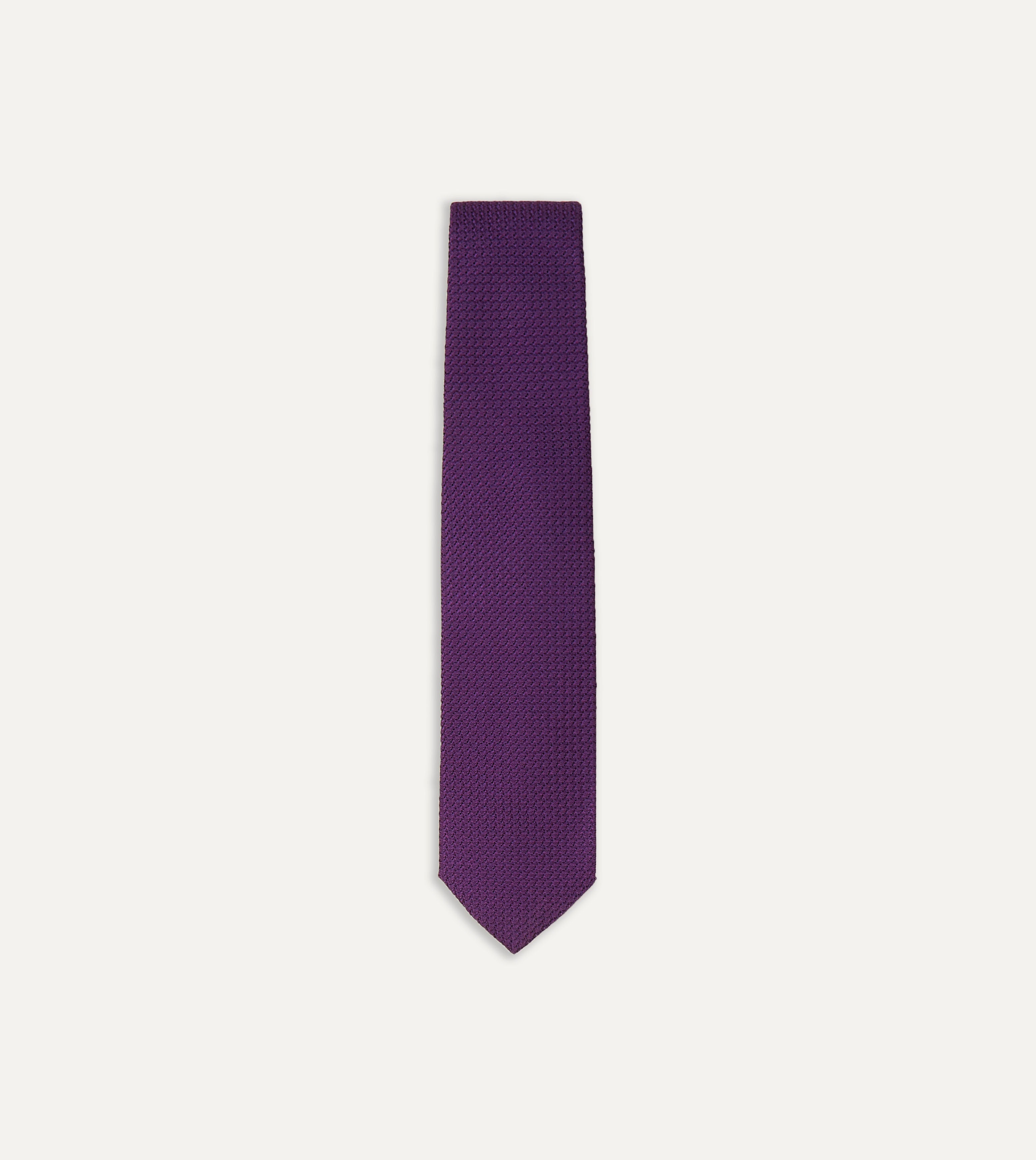 Elegant Purple Large Knot Grenadine Silk Tipped Necktie for Men - Perfect for Weddings, Business Meetings & Formal Occasions