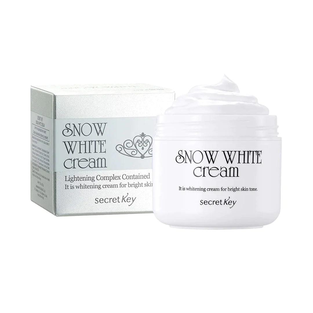 Secret Key Snow White Cream 50g - Brightening & Whitening Facial Moisturizer for Glowing Skin | Korean Beauty Skincare for Day & Night Use