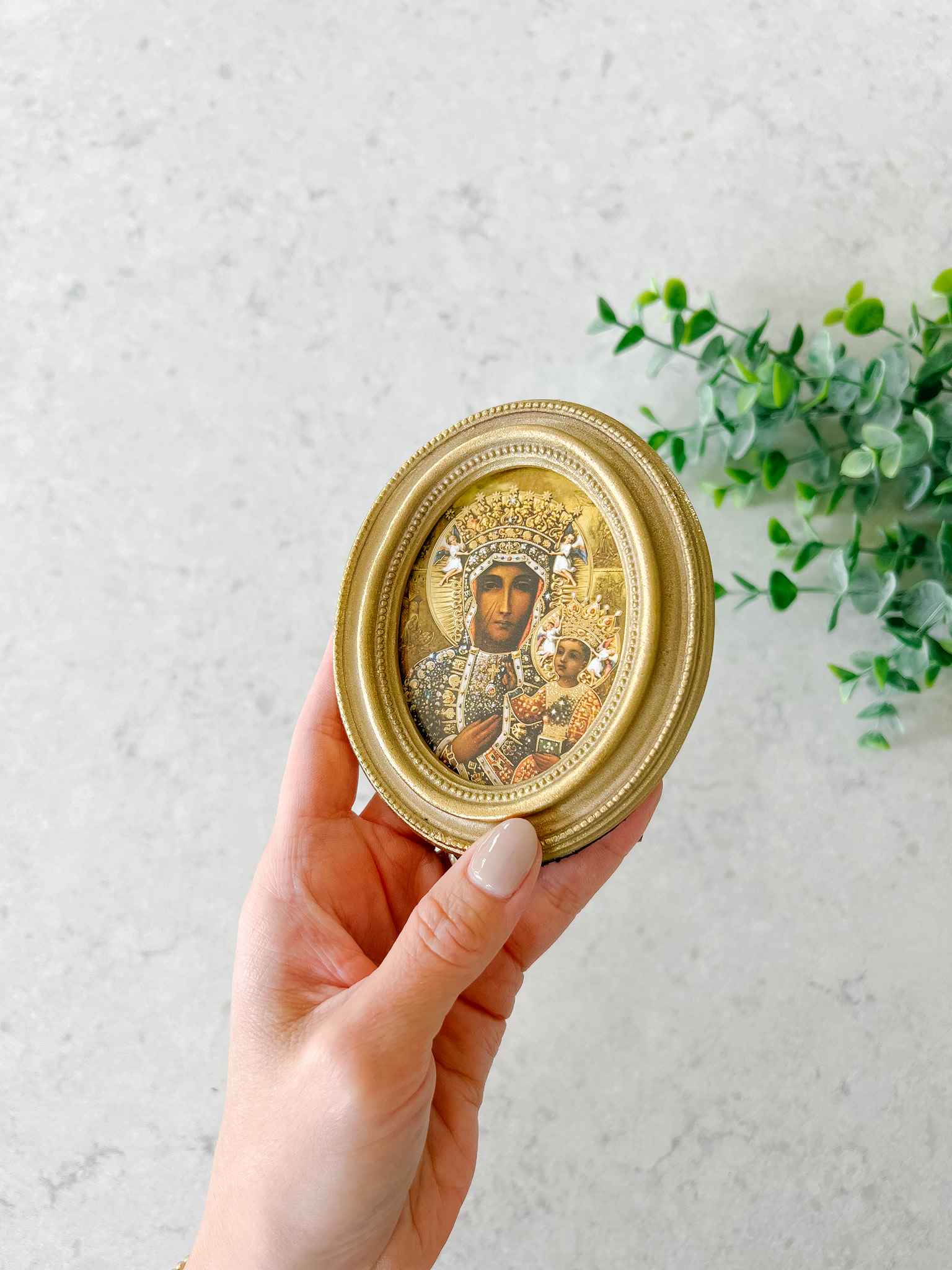 Petite Our Lady of Czestochowa Framed Religious Wall Art - Perfect for Home Decor, Prayer Spaces & Catholic Gifts