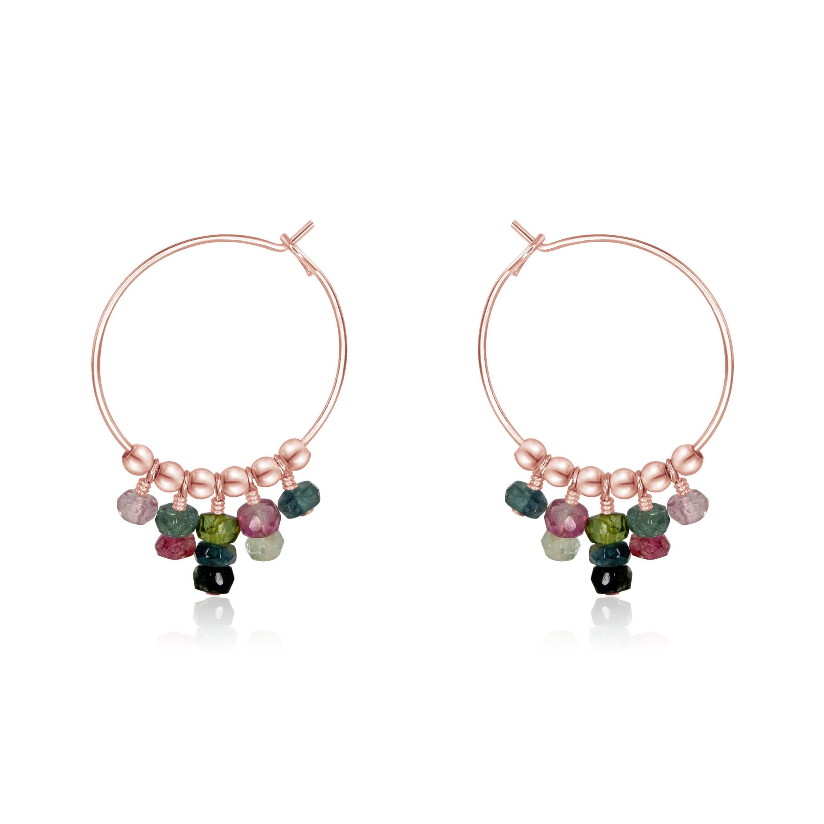 Stylish Tourmaline Statement Hoop Earrings for Women - Elegant Gemstone Jewelry for Parties, Weddings & Special Occasions