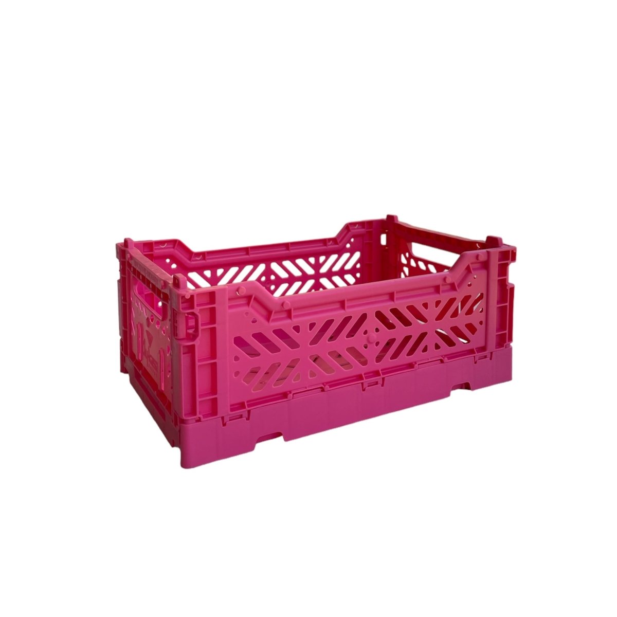AyKasa Folding Crate - Hot Pink Collapsible Storage Bin for Home, Office & Organization | Space-Saving Solution for Closet, Laundry & Toy Storage