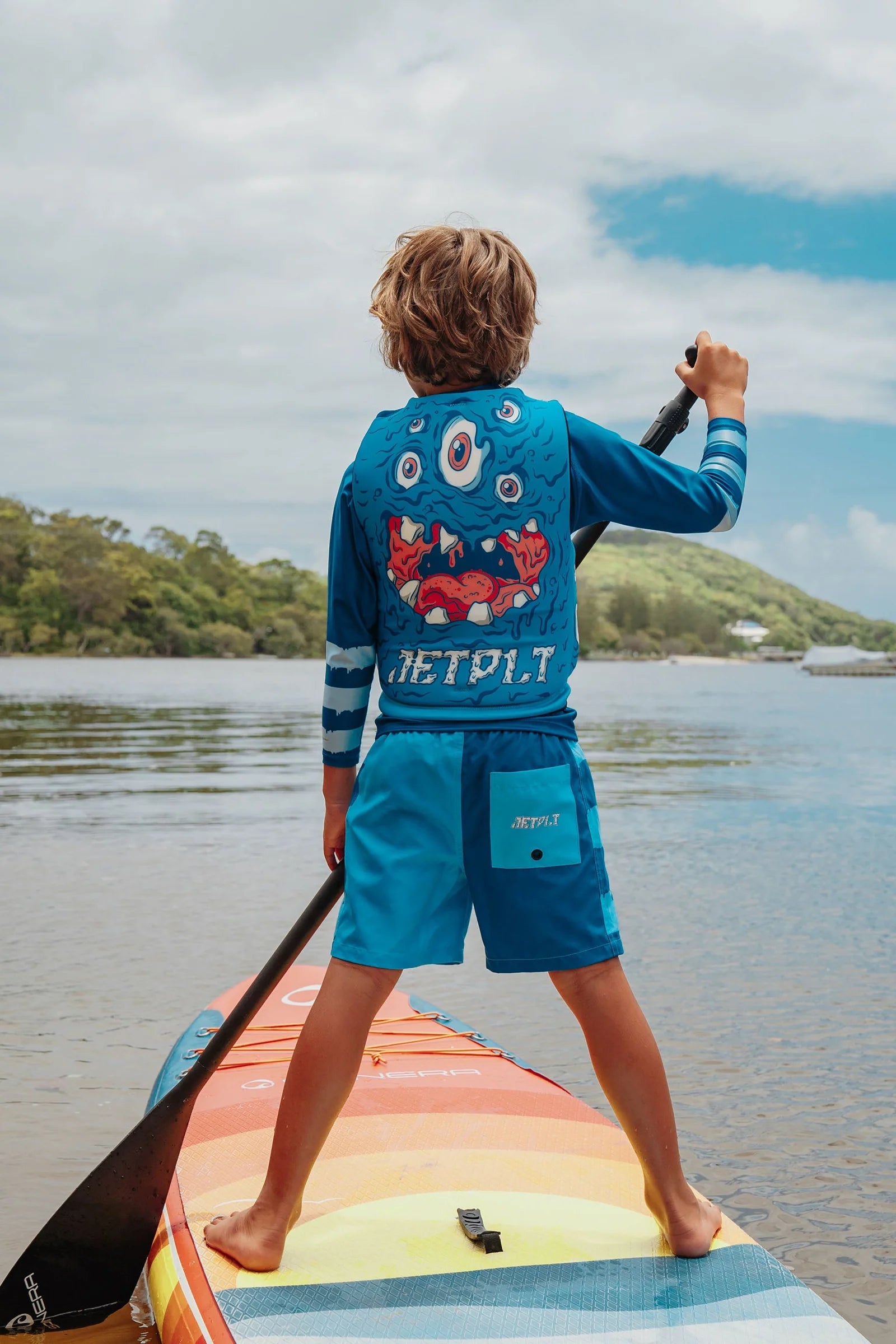 Cause Boys FE Neoprene Youth Eco Vest - Blue | Kids Water Sports Life Jacket for Swimming, Boating & Outdoor Activities
