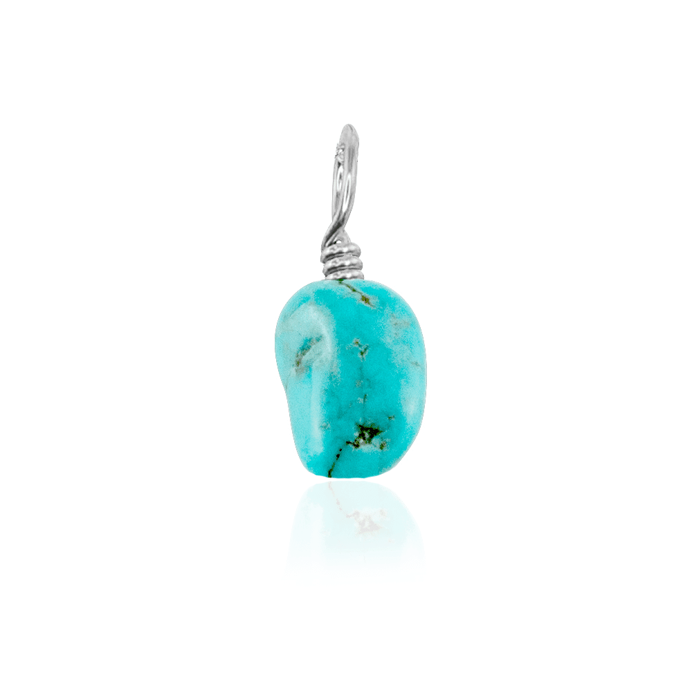 Natural Raw Turquoise Crystal Pendant Necklace - Handmade Boho Jewelry for Women, Spiritual Healing Stone Gift for Meditation & Yoga