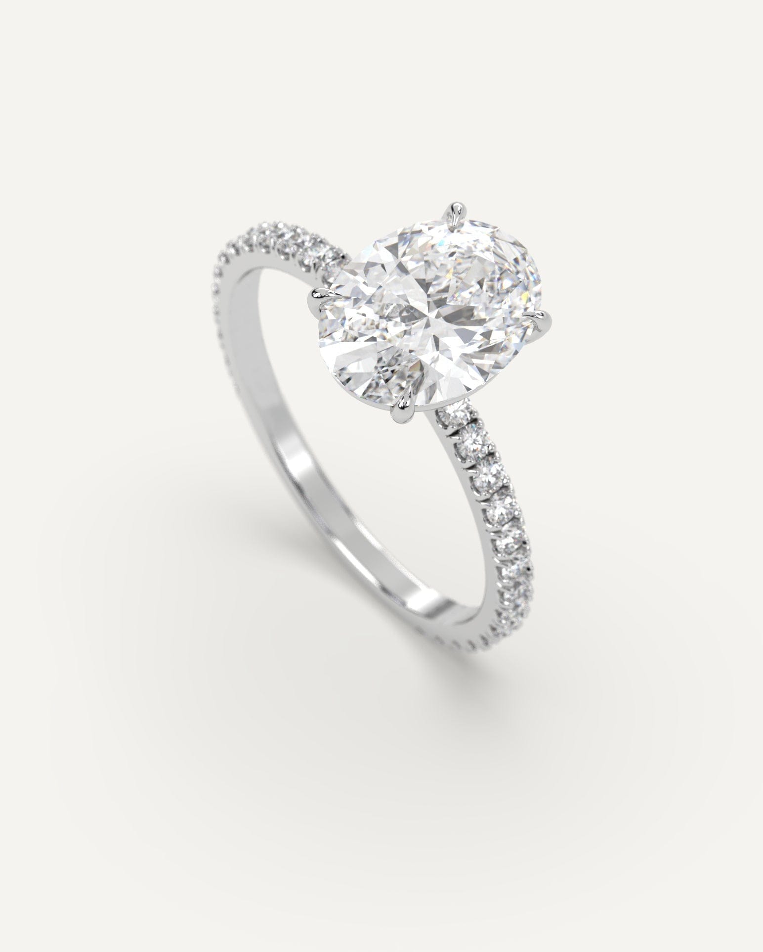 2 Carat Oval Cut Diamond Engagement Ring for Women - Elegant Solitaire Wedding Band, Perfect for Proposals, Anniversaries & Special Occasions