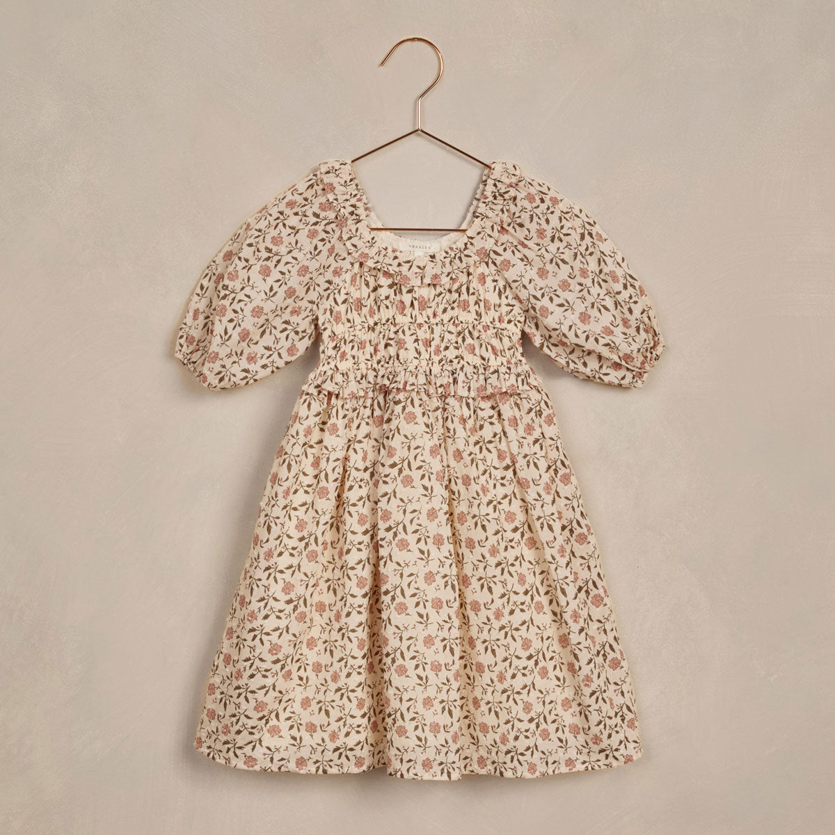 Junie Dress - Poppy Bloom Floral Print in Ecru | Women's Summer Casual Dress for Beach, Vacation & Outdoor Events | FINAL SALE