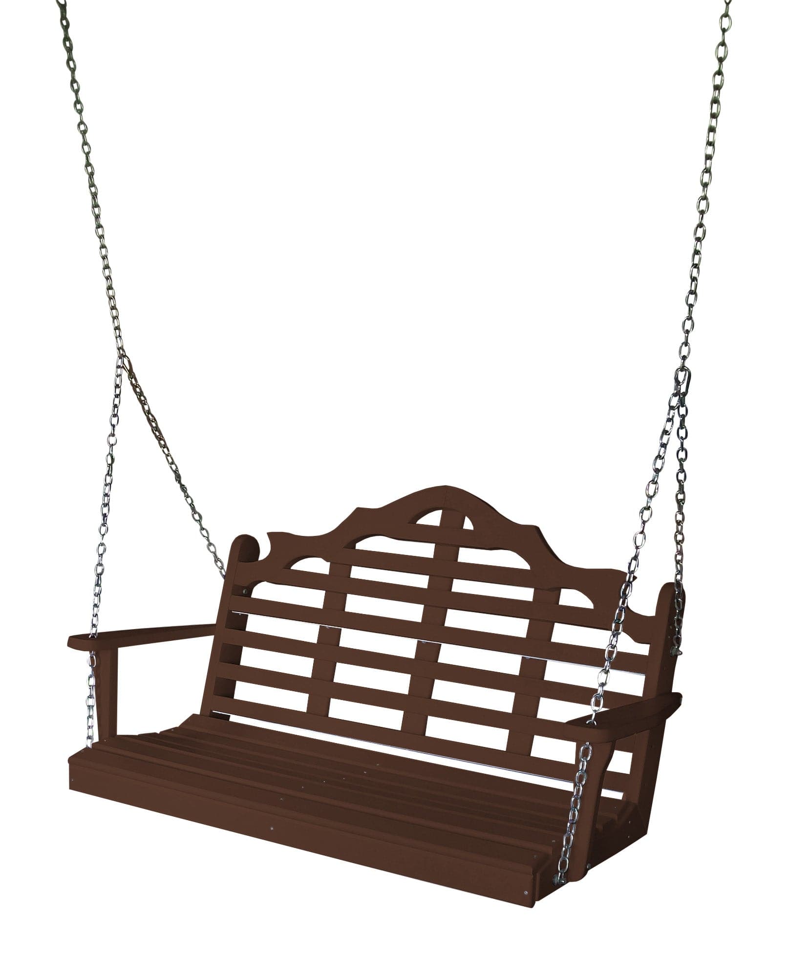 Keystone Amish Co. Milan Recycled Plastic Porch Swing - Outdoor Patio Furniture for Garden, Backyard, Deck - Eco-Friendly & Weather-Resistant
