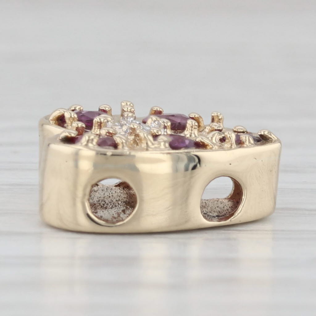 0.50ct Pink Sapphire & Diamond Heart Slide Bracelet Charm in 14k Gold by Richard Klein - Perfect for Valentine's Day Gifts, Anniversary Presents & Romantic Jewelry