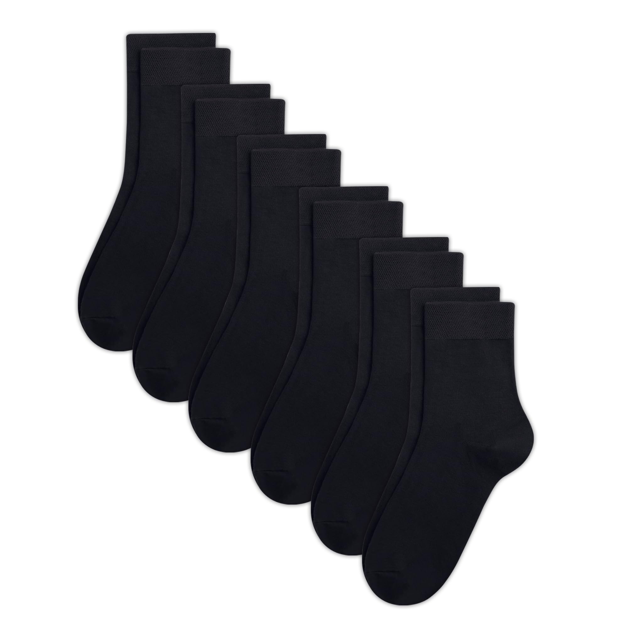 Soft Combed Cotton Kids Crew Socks - Stretchy School Uniform Socks for Boys & Girls - Perfect for Daily Wear, School Uniforms & Playtime