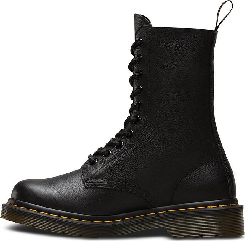 1490 Virginia 10-Eye Leather Combat Boots for Women - Vintage Style Lace-Up Ankle Boots | Perfect for Punk Fashion, Rock Concerts & Everyday Streetwear