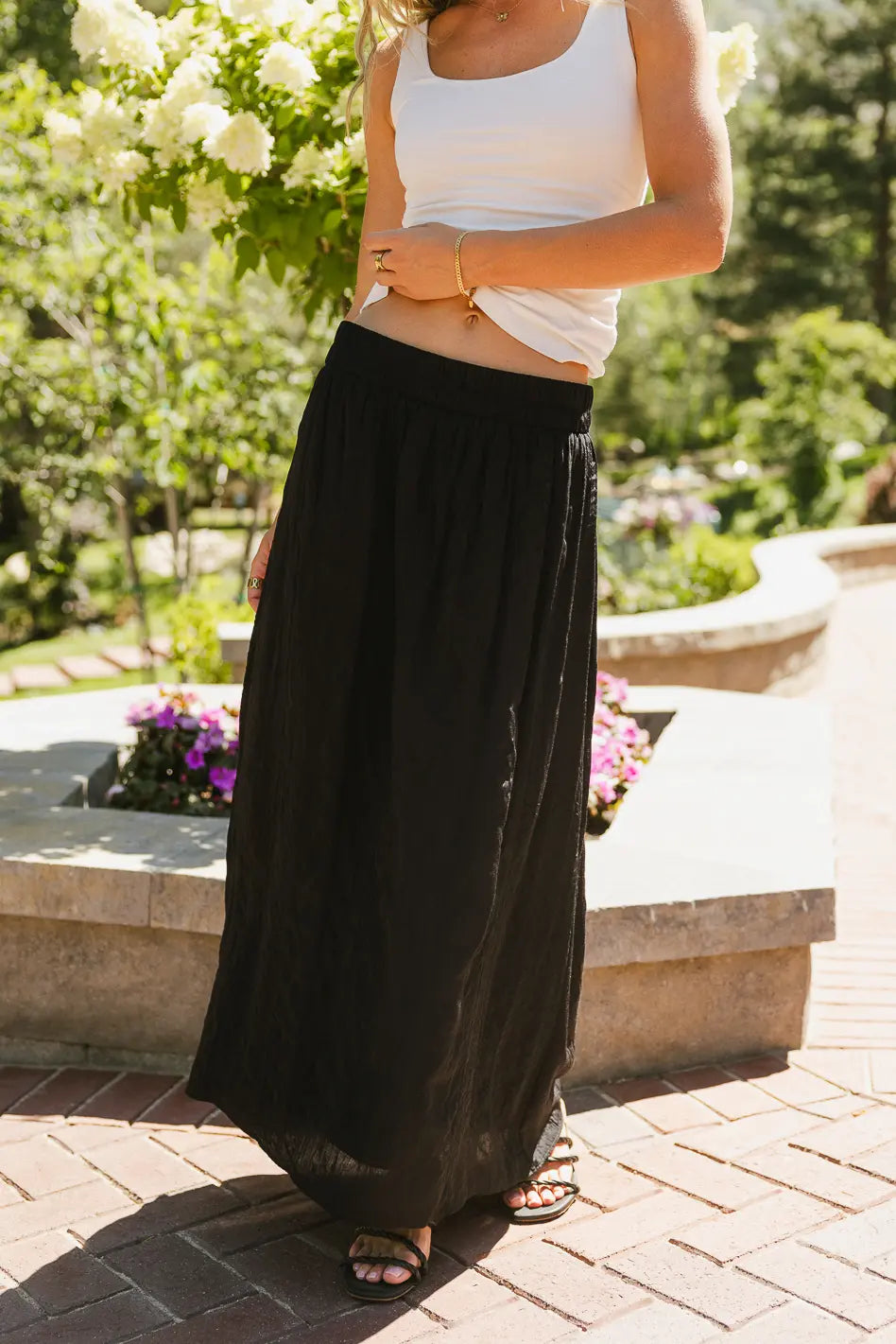 Eliza Textured Maxi Skirt - Boho Flowy Long Skirt for Women | Perfect for Beach, Vacation & Summer Outfits