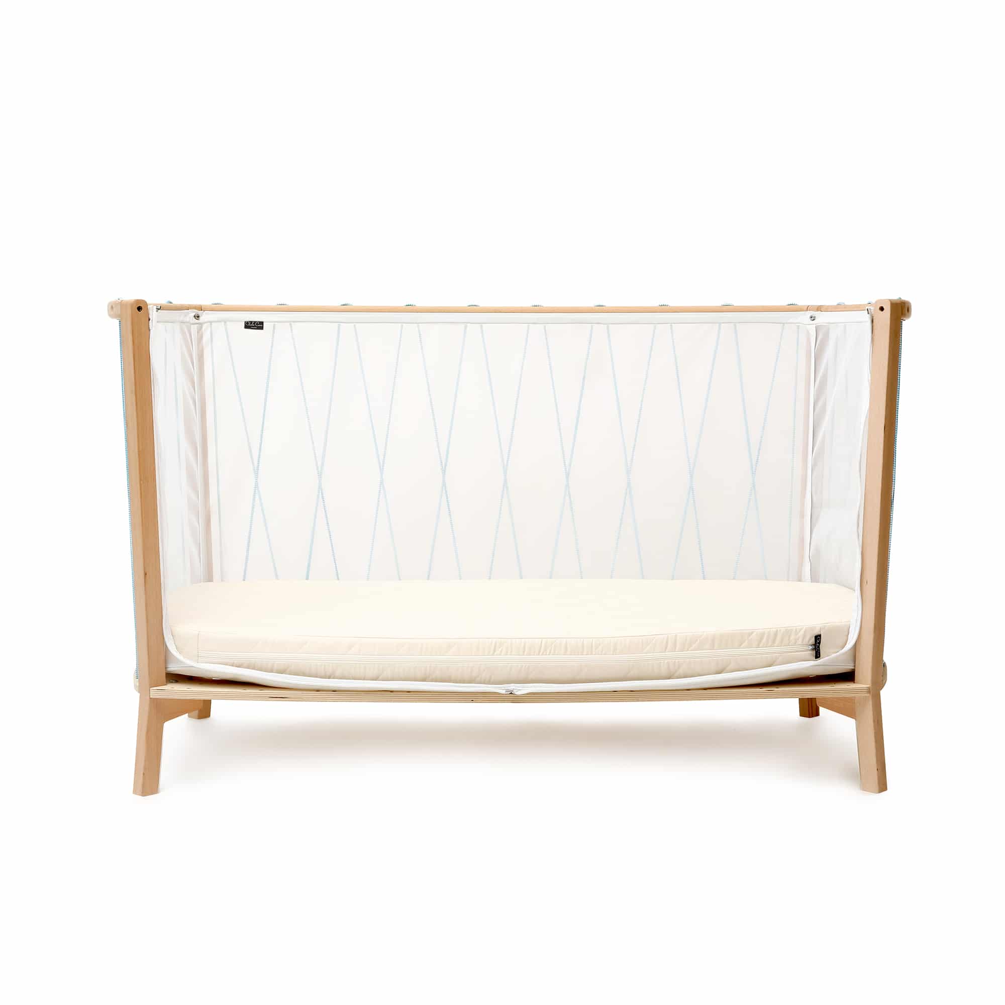 Charlie Crane Kimi Baby Bed with Organic Mattress - Safe & Comfortable Nursery Crib for Newborns & Toddlers - Perfect for Bedrooms, Daycare & Travel