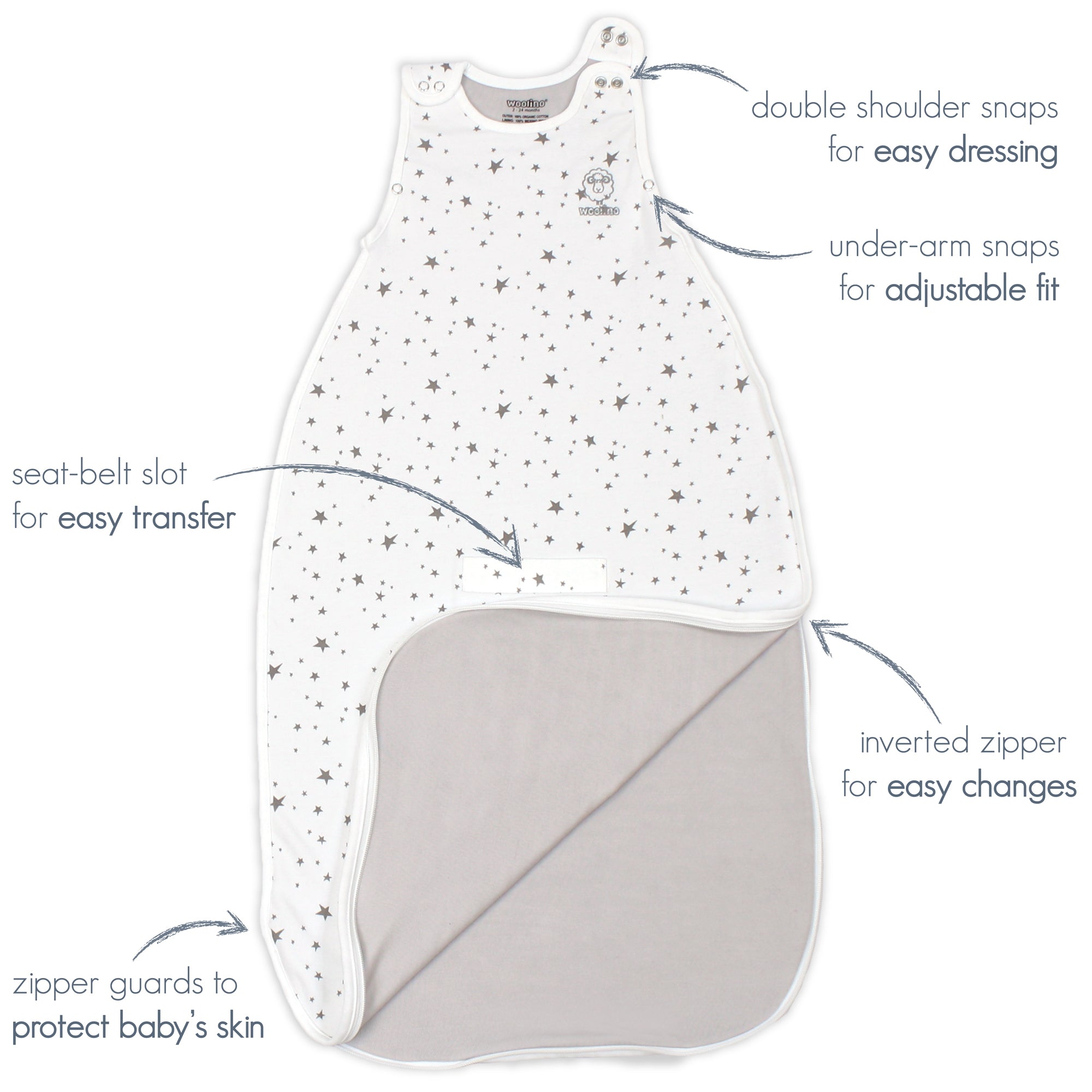 4 Season Ultimate Toddler Sleep Bag - Merino Wool & Organic Cotton for Babies 2-4 Years - Rainbow Color - Perfect for Nursery, Daycare & Travel