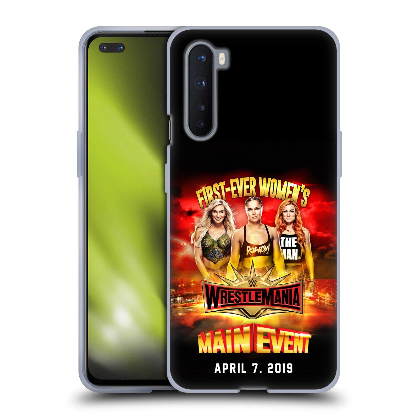 Head Case Designs WWE Charlotte Ronda Becky Wrestlemania 35 Soft Gel Case for OnePlus Nord 5G - Durable Protection for Wrestling Fans