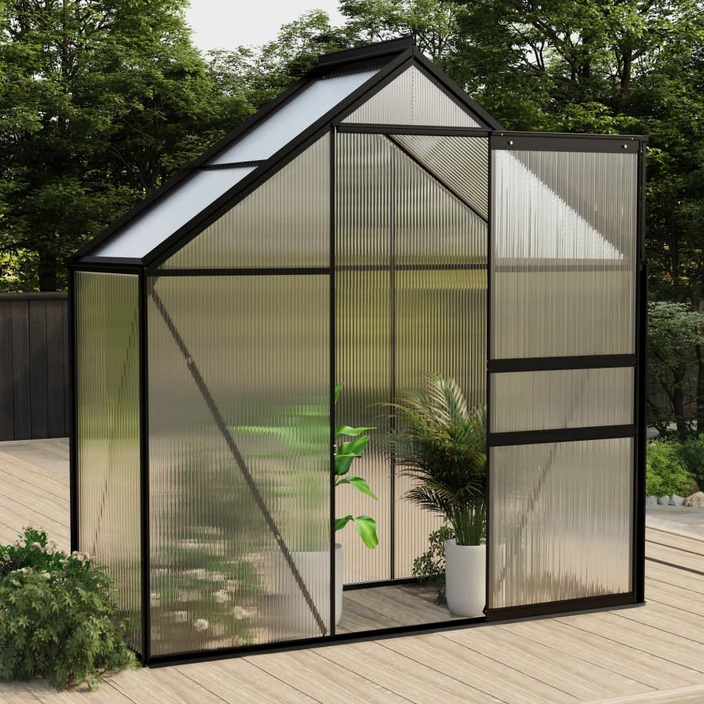 **Durable Polycarbonate Walk-in Greenhouse with Aluminum Frame - 74.8