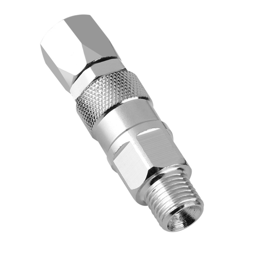 1/4-Inch Stainless Steel Airless High Pressure Spray Gun Swivel Joint - Durable Paint Sprayer Hose Fitting for Professional Painting & DIY Projects