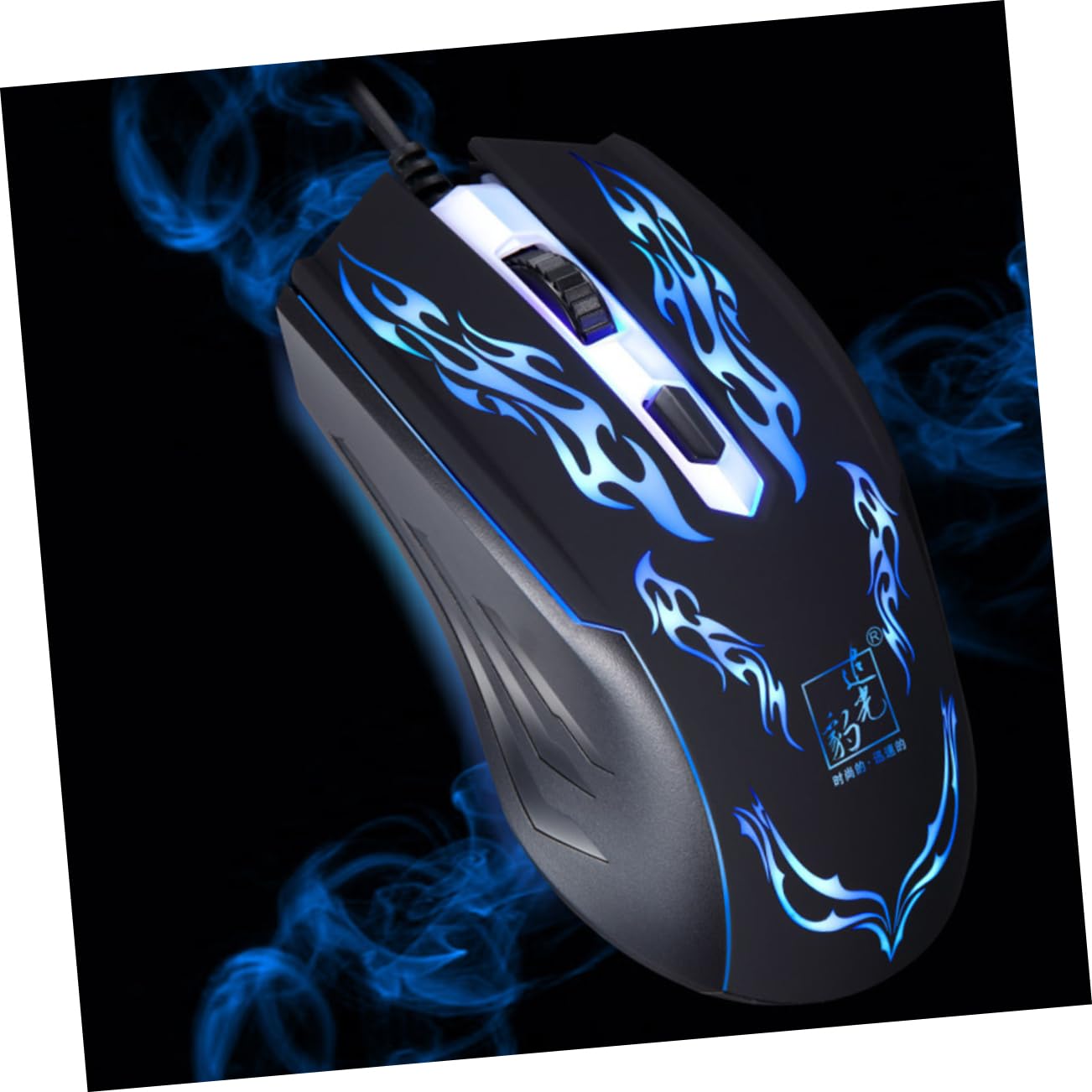 Uonlytech Wired Gaming Mouse - 1600 DPI, 4 Programmable Buttons, Ergonomic LED Optical Mouse for PC Gaming & Office Work - Black (Perfect for FPS, MOBA & Everyday Computer Use)