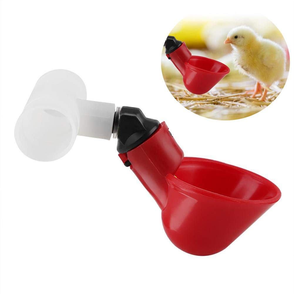Zetiling Automatic Chicken Water Cups - Plastic Poultry Drinker for Birds, Hens, Quails & Pigeons - Leak-Proof Livestock Drinking Cup for Coops, Cages & Backyard Farms (Perfect for Chicken Coops, Bird Aviaries & Small Animal Hydration)
