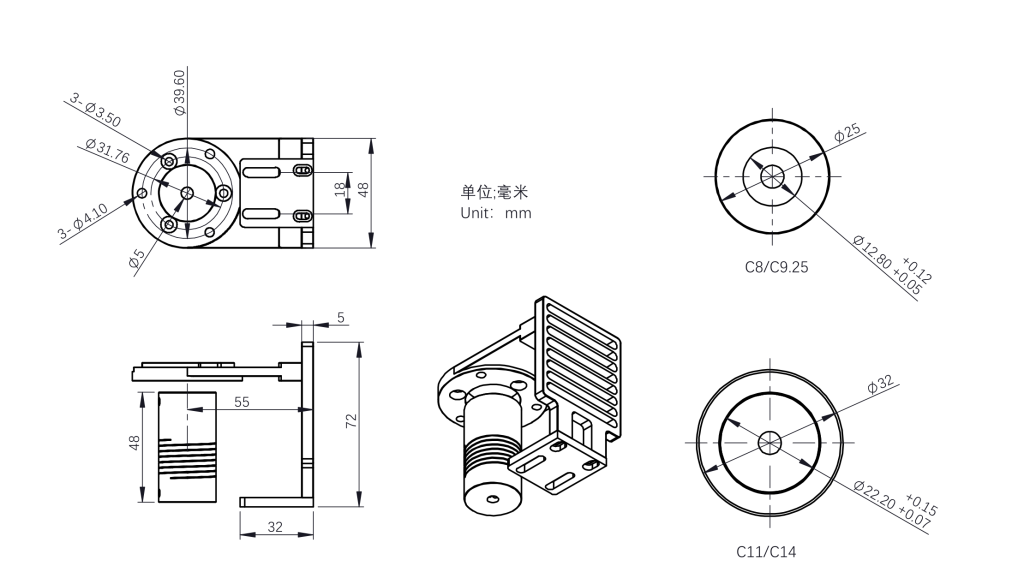 ZWO EAF Bracket for Celestron C8 C9.25 C11 C14 Telescopes - Motorized Focuser Mounting Kit for Astrophotography & Stargazing