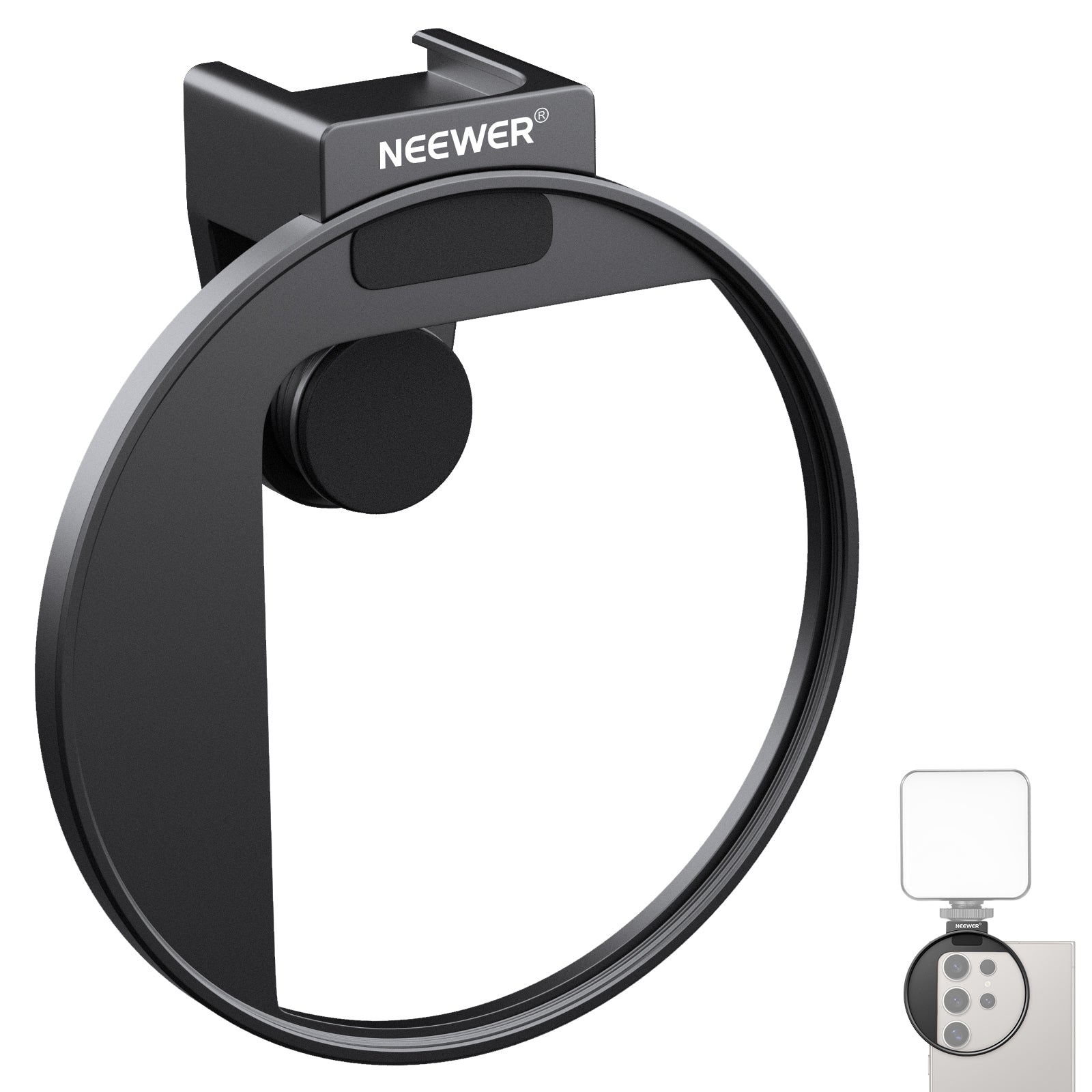 NEEWER LA006 Upgraded 67mm Universal Phone Lens Filter Mount - Compatible with iPhone, Samsung & Most Smartphones for Professional Photography & Videography