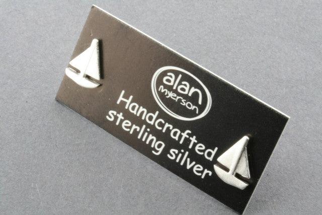 Sterling Silver Sailboat Stud Earrings - Nautical Jewelry for Women - Perfect for Beach Vacations & Summer Outfits