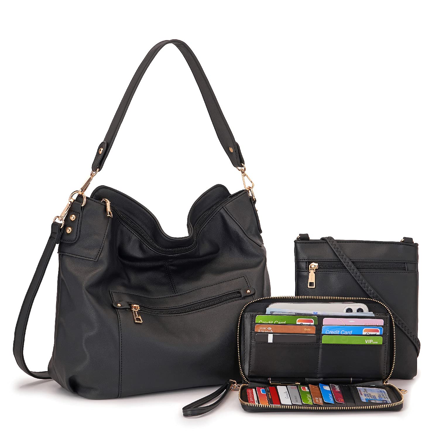 Stylish Large Crossbody Bags for Women - Fashion Shoulder Handbag Purse with Wallet Set, Tote & Hobo Purses - Perfect for Work, Travel and Everyday Use