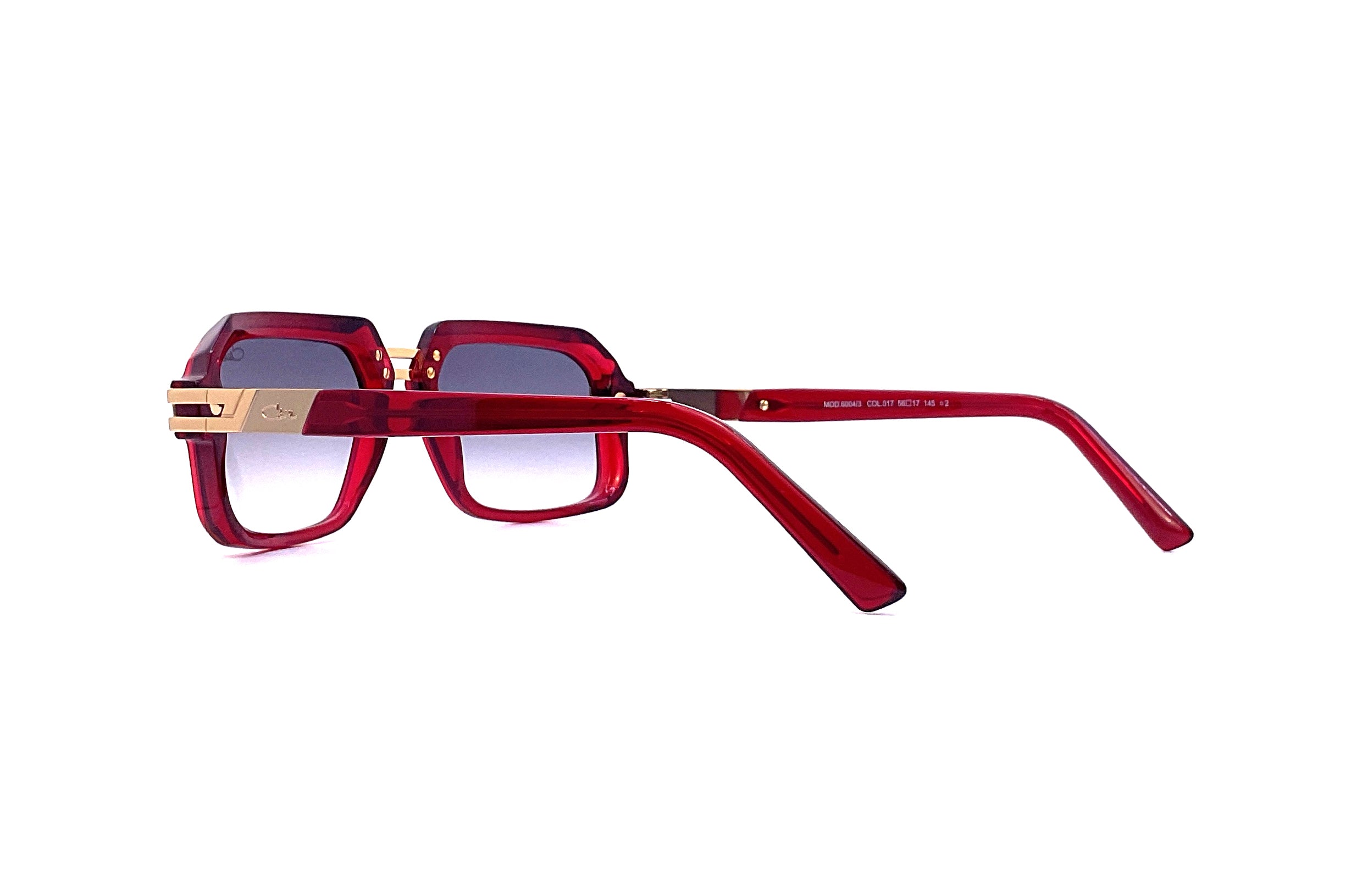 Cazal 6004/3 Sunglasses - Red/Gold Frame with UV Protection - Stylish Retro Aviator Sunglasses for Men & Women - Perfect for Driving, Travel, and Outdoor Activities