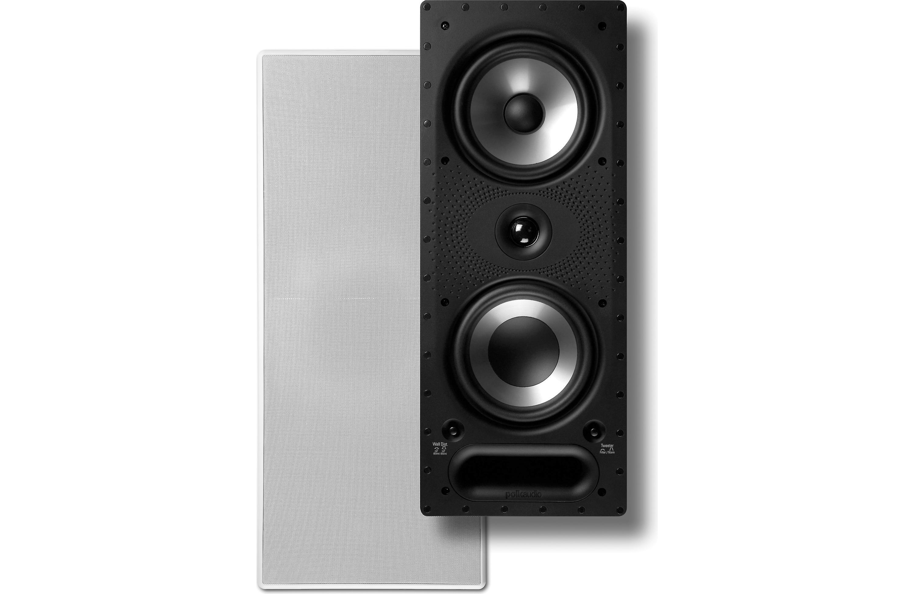 Polk Audio 265 RT Vanishing In-Wall Speaker - High Performance Home Theater & Stereo Sound System for Living Room, Bedroom, and Home Office