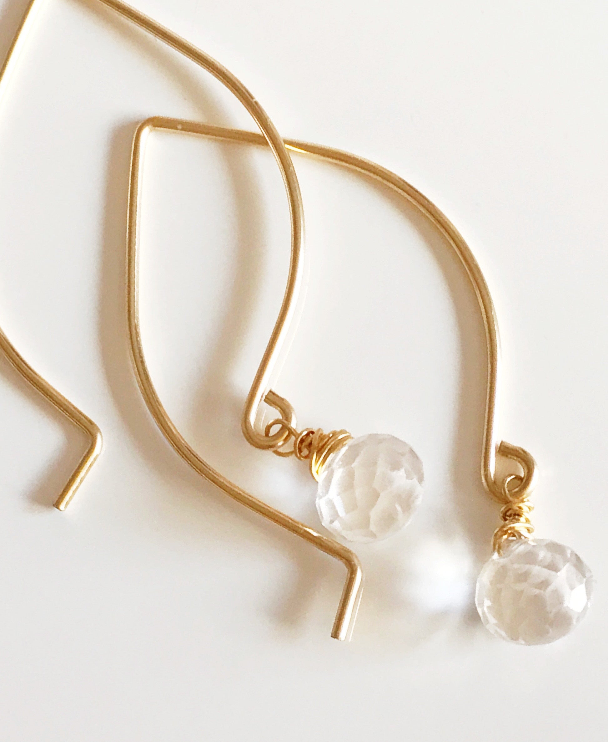Gemma Crystal Quartz Earrings (E406) - Elegant & Dainty Jewelry for Women, Perfect for Parties, Weddings & Everyday Wear
