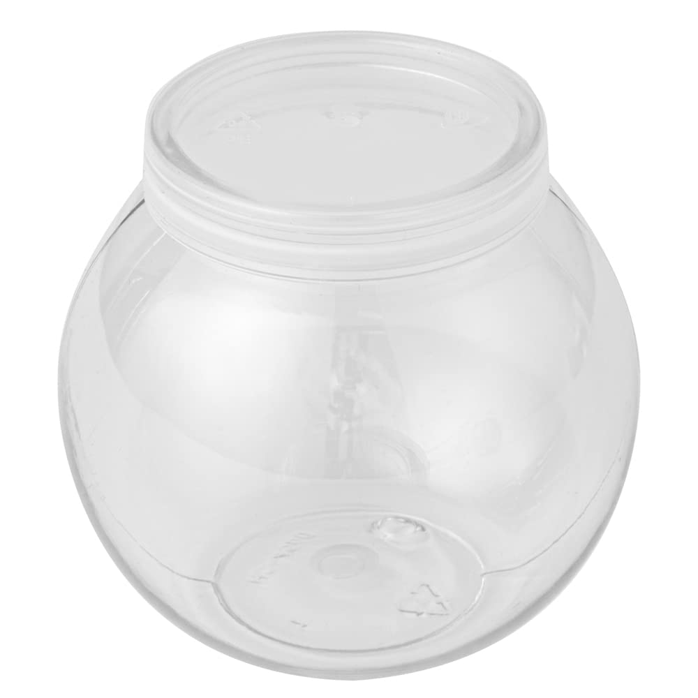 100-Pack 3oz Disposable Plastic Candy Jars with Snap-On Lids - Clear Bulbous Design for Yogurt, Parfait, Snacks, Spices & Desserts | Perfect for Party Favors, Wedding Decor, Candy Buffets & Small Food Storage