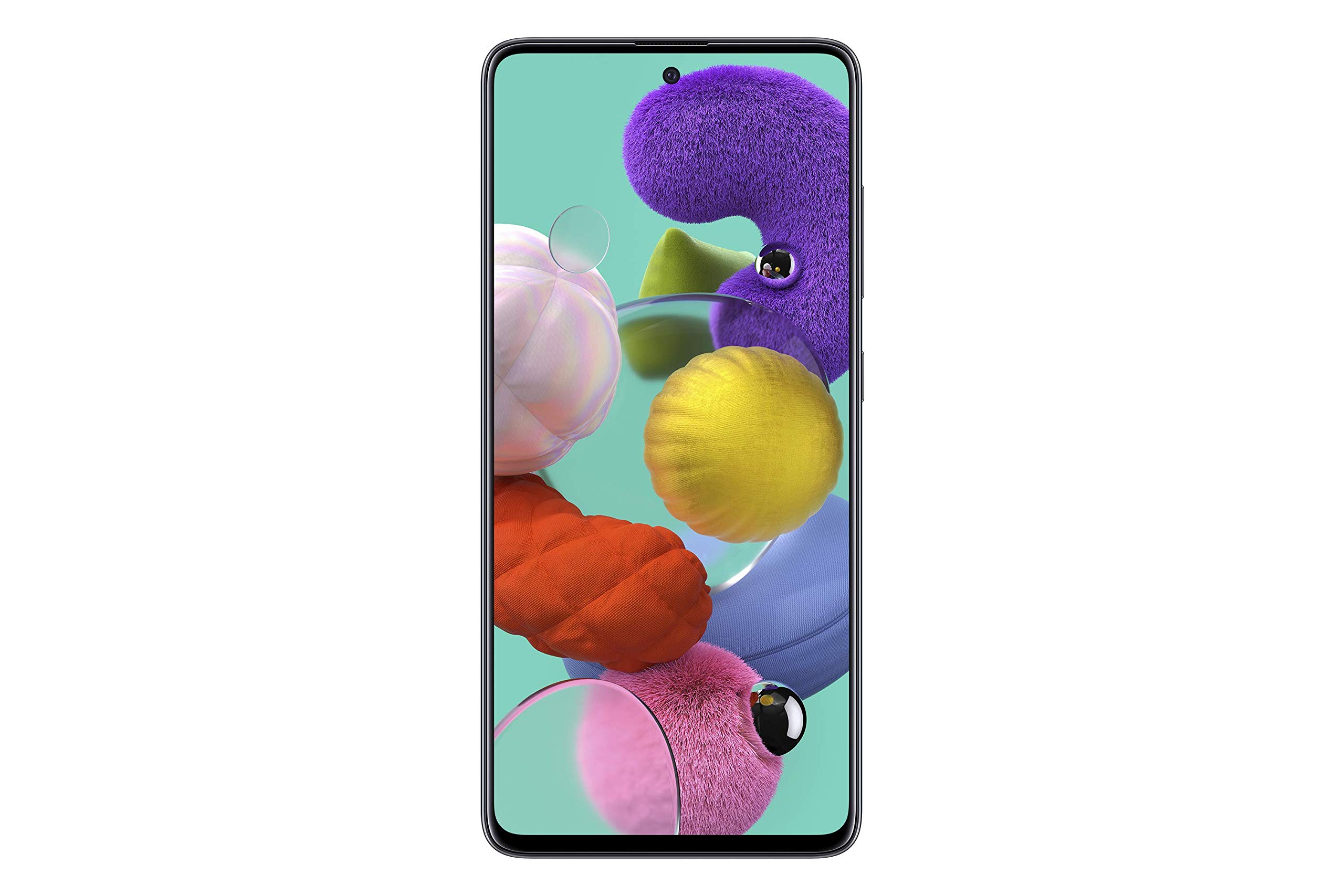 SAMSUNG Galaxy A51 128GB Unlocked Smartphone (A515F) - International GSM Quad Camera 48MP+12MP+5MP+5MP, US LTE Compatible, Prism Crush Black - Perfect for Travel, Photography & Everyday Use