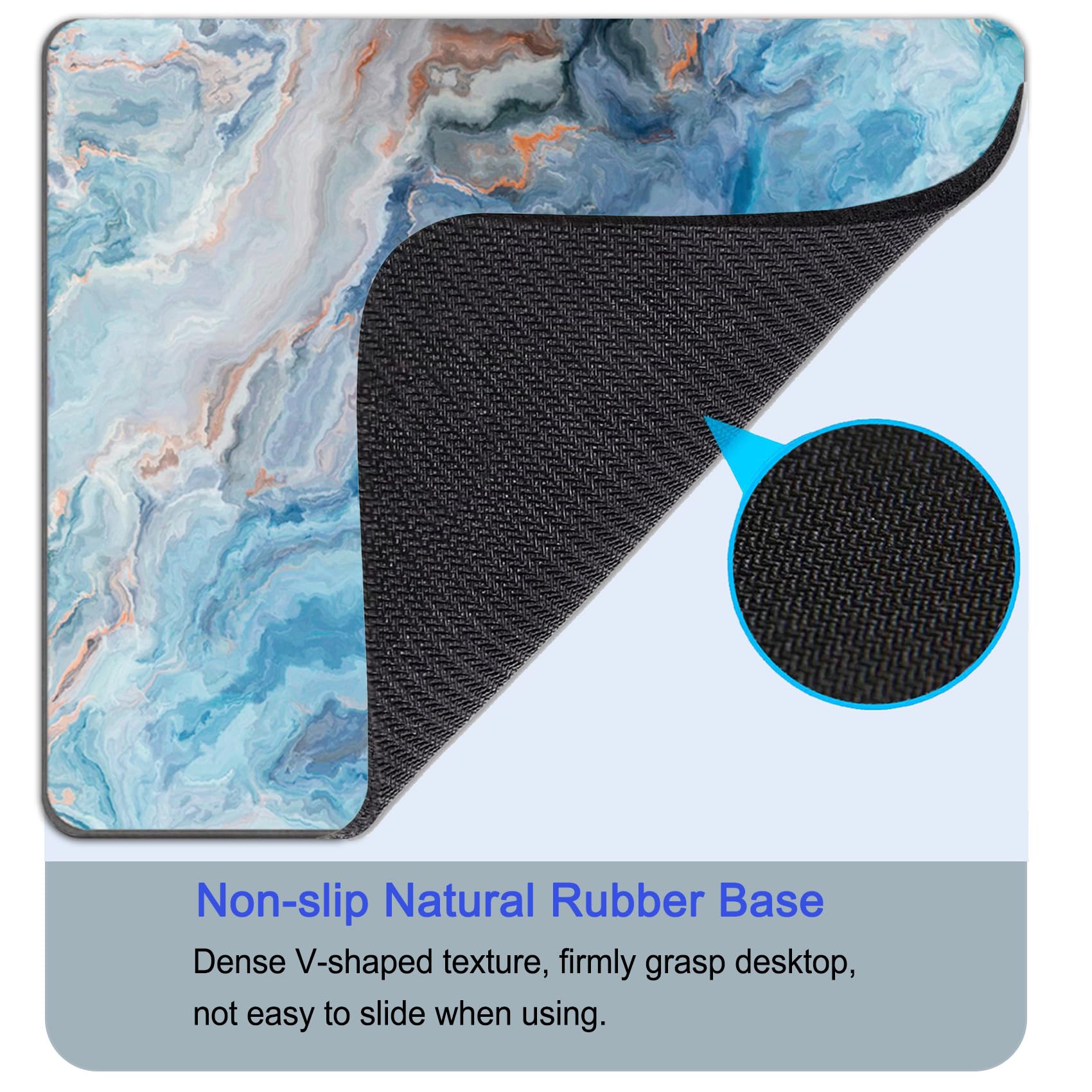 Premium Textured Gaming Mouse Pad - Non-Slip Rubber Base, Waterproof Square Mouse Mat for Wireless Mouse, Computer & Laptop - Perfect for Office, Home & Gaming (Art Painting Design)