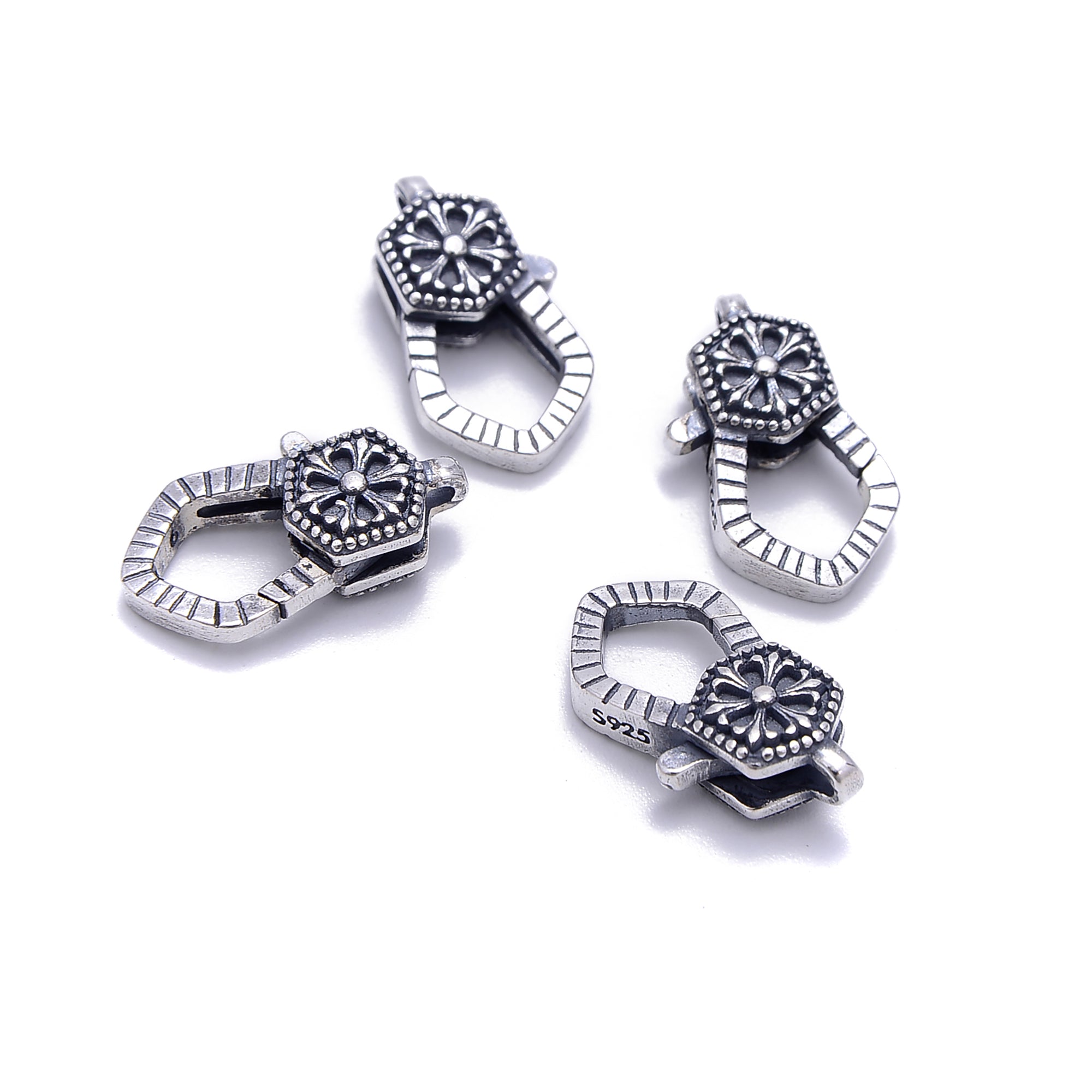 925 Sterling Silver Anti-Tarnish Snowflake Clasp (10x18mm) - Jewelry Making Supplies for Necklaces, Bracelets & DIY Crafts - 1 Piece per Bag