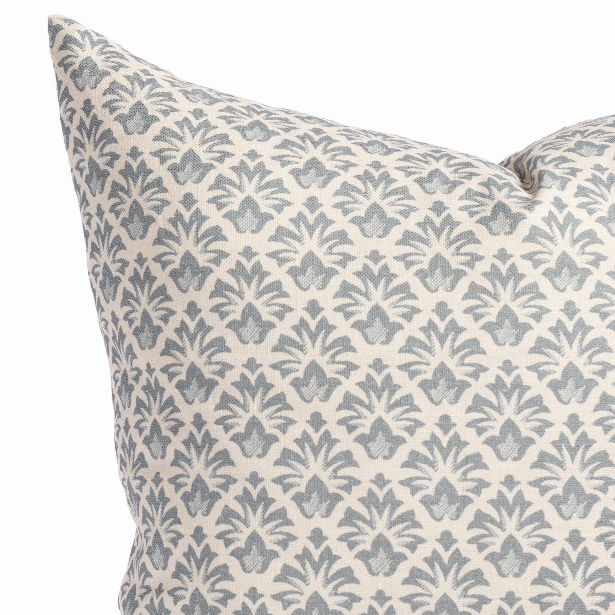Calli 20x20 Decorative Throw Pillow Cover - Soft Cotton Linen Blend - Indigo Blue Cushion for Sofa, Bed & Home Decor - Perfect for Living Room, Bedroom & Dorm