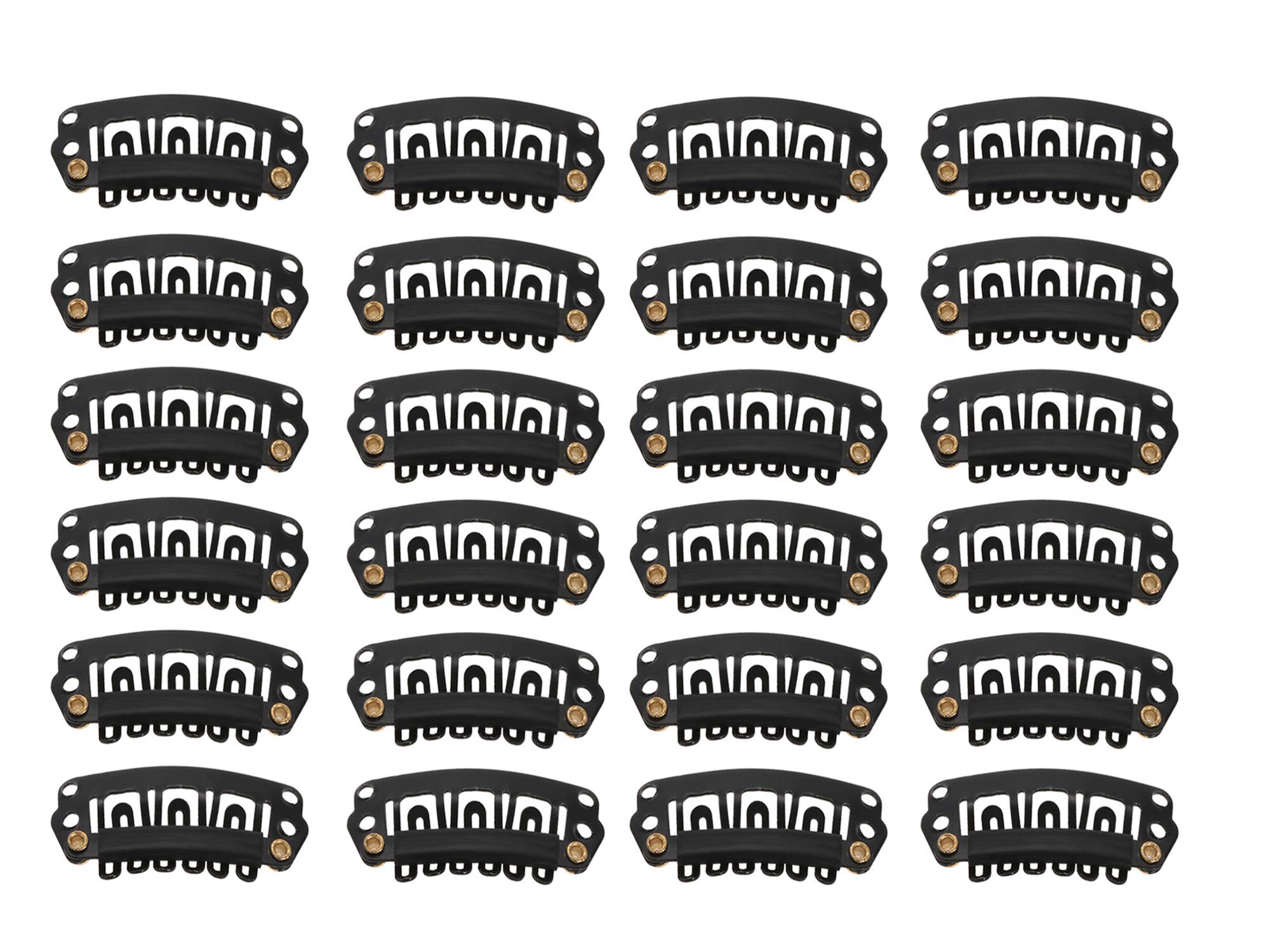 Kabello 24 Pcs Hair Extension Clips for Women & Men - Invisible Wig Clips, Hair Patch Clips, Secure Hair Fixing Clips (M17) - Perfect for Cosplay, Daily Styling & Hair Loss Solutions