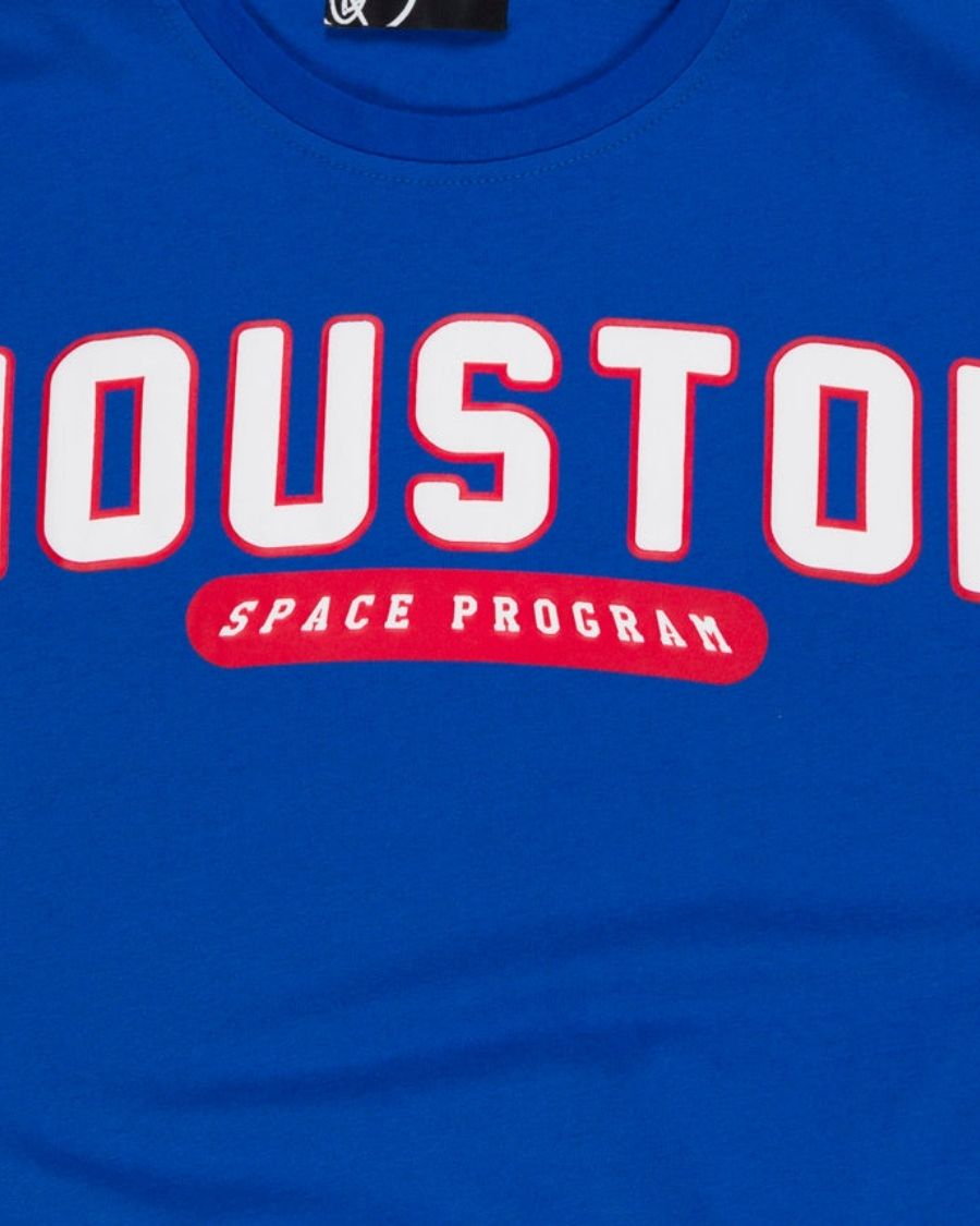 Houston Royal Blue Sports T-Shirt for Men - Comfortable Cotton Athletic Tee for Running, Gym & Casual Wear