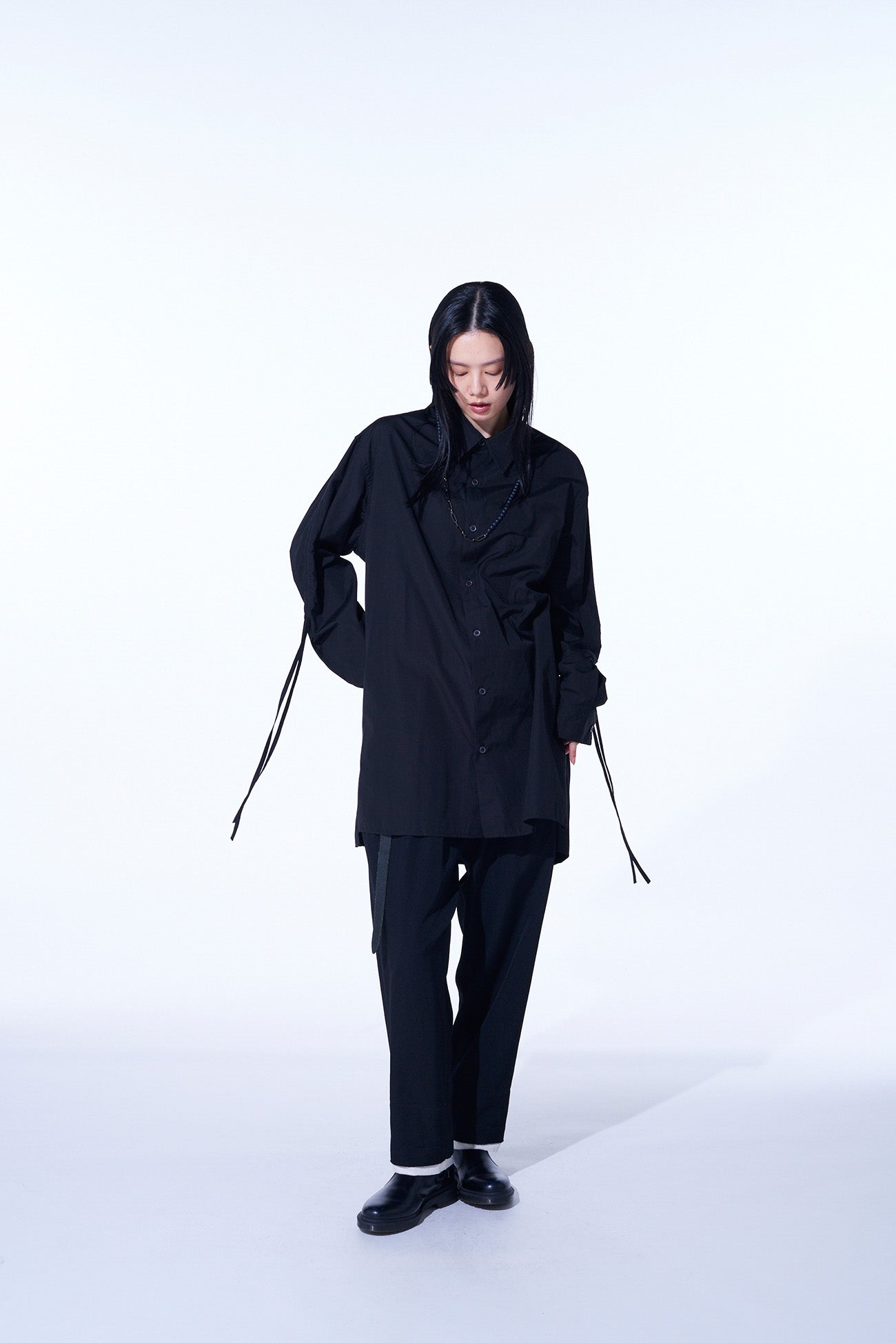 Premium Cotton Broadcloth Oversized Shirt with Adjustable Gathered Strings | Comfortable Loose Fit Women's Blouse for Casual Wear & Layering