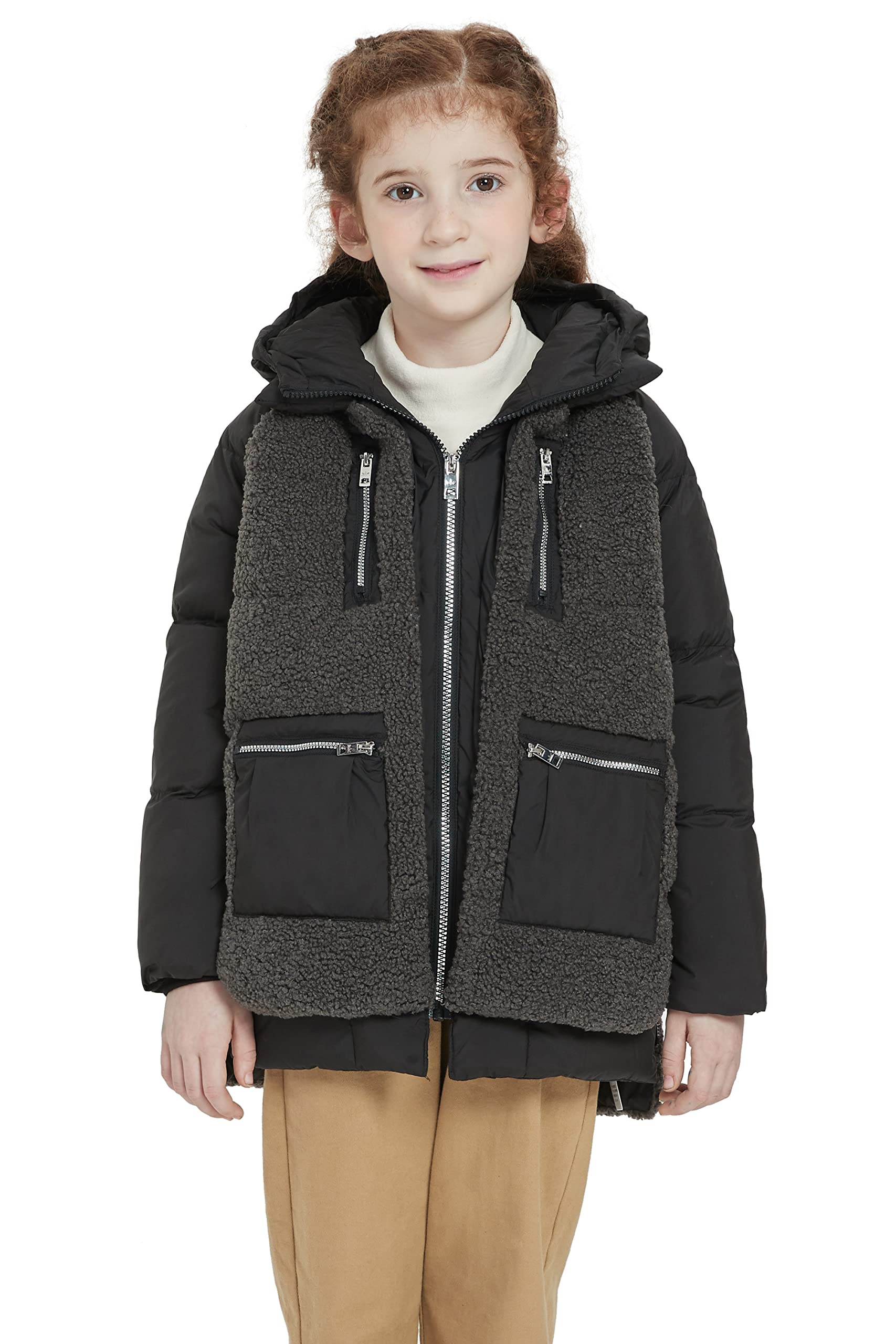 Orolay Kids Hooded Down Puffer Jacket - Quilted Winter Coat for Boys & Girls - Warm & Waterproof for Snow, School & Outdoor Activities