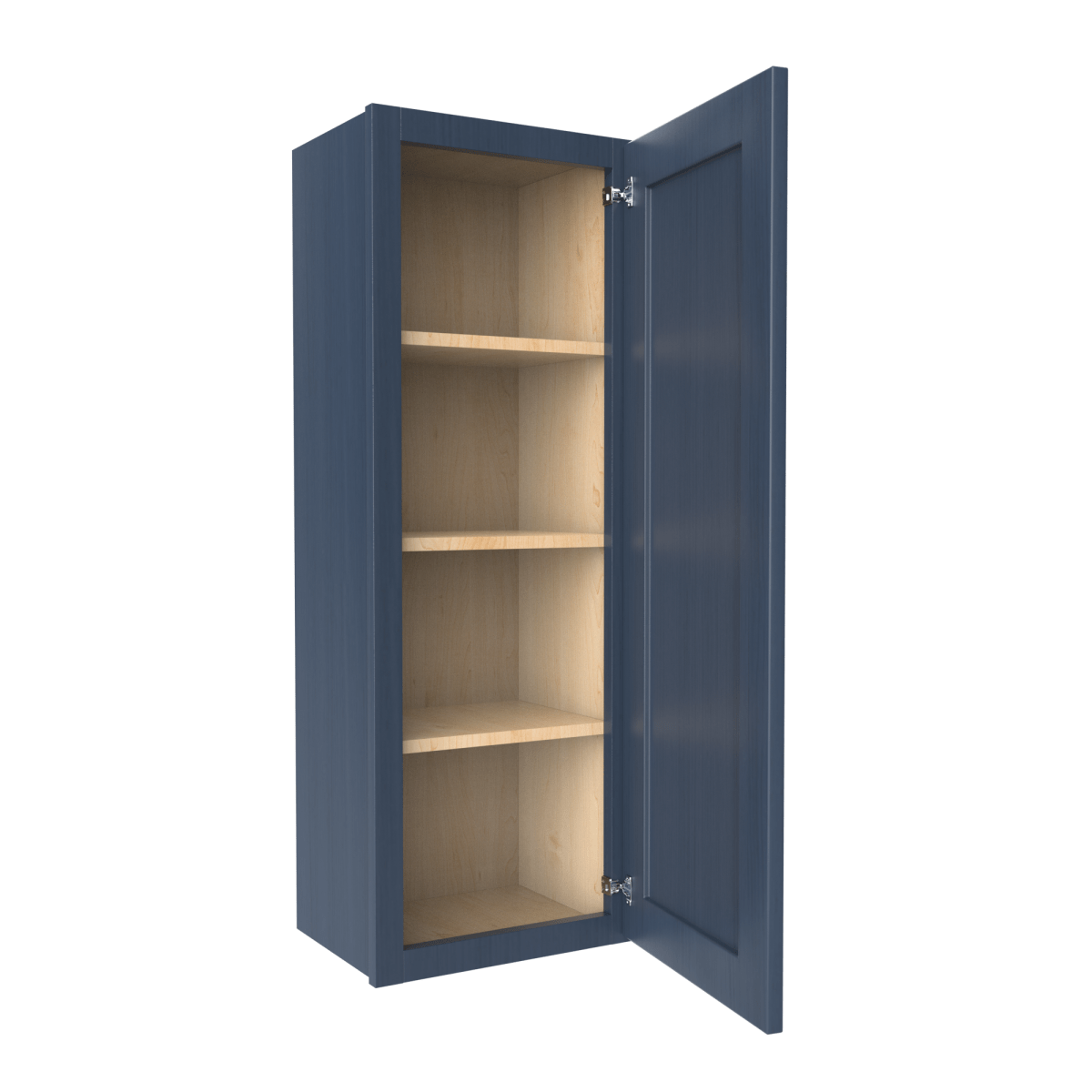 42 Inch Blue Shaker Wall Cabinet - 15W x 42H x 12D RTA Ready-to-Assemble Kitchen Storage for Bathroom, Laundry Room & Garage Organization