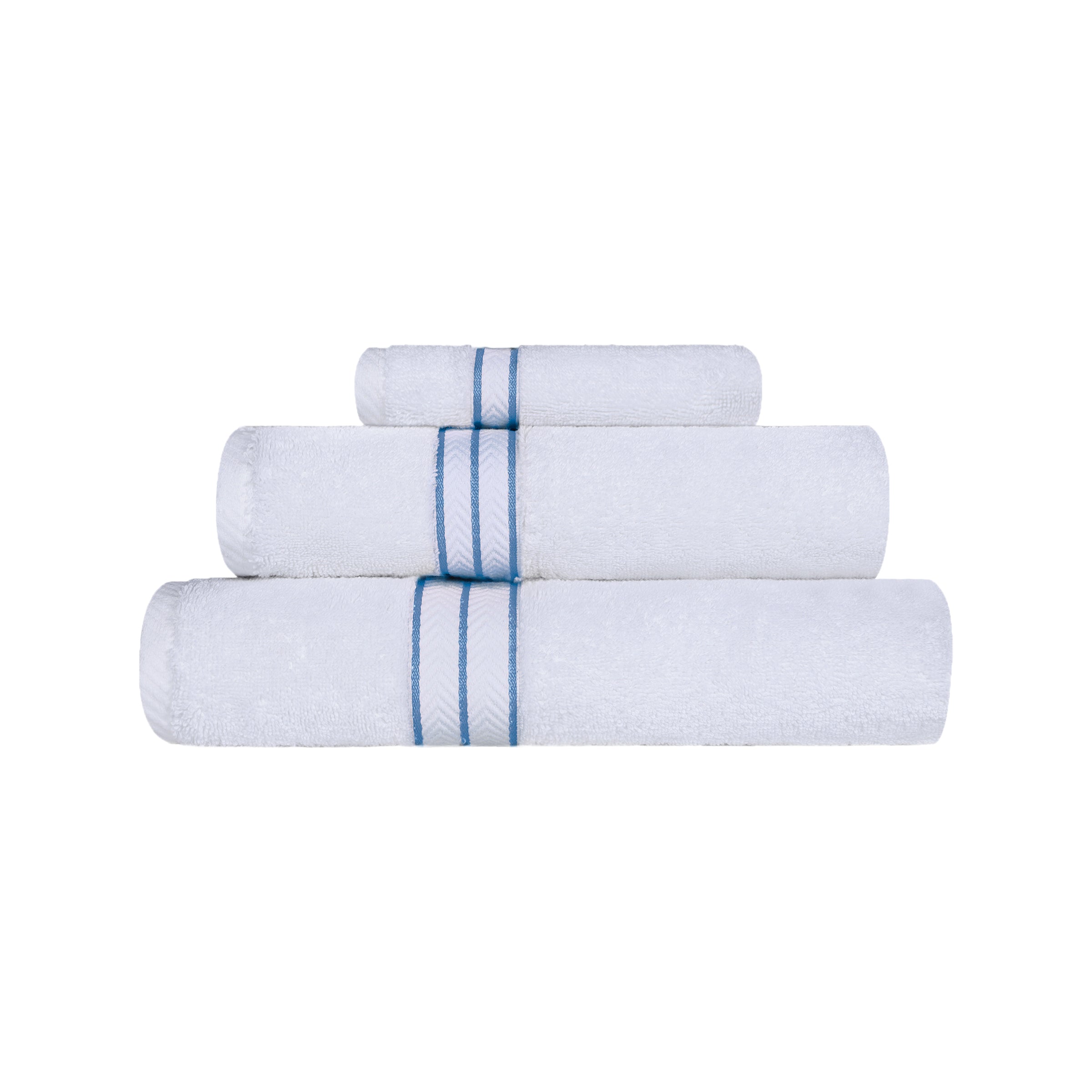 Premium Turkish Cotton Ultra Plush 3-Piece Bath Towel Set - Super Absorbent, Soft & Luxurious for Spa, Bathroom, and Beach Use