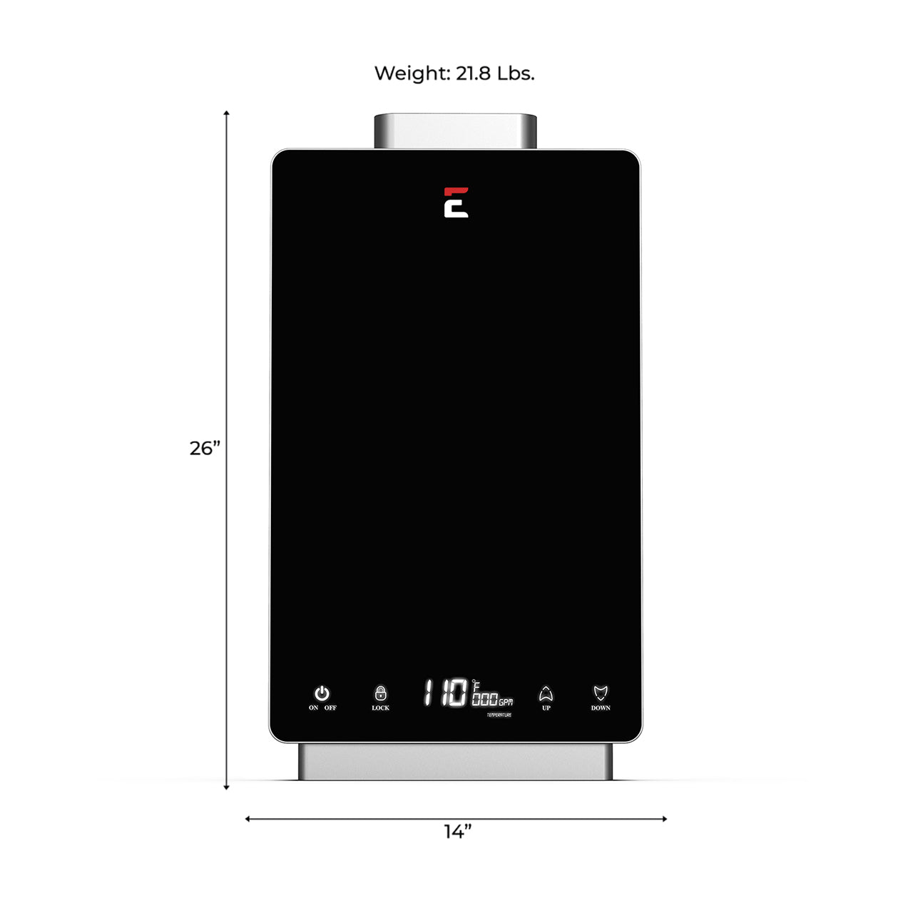 Eccotemp i12 NG 4.0 GPM Indoor Natural Gas Tankless Water Heater - High Efficiency On-Demand Hot Water System for Homes, Apartments & Small Businesses | Perfect for Bathrooms, Kitchens & Laundry Rooms