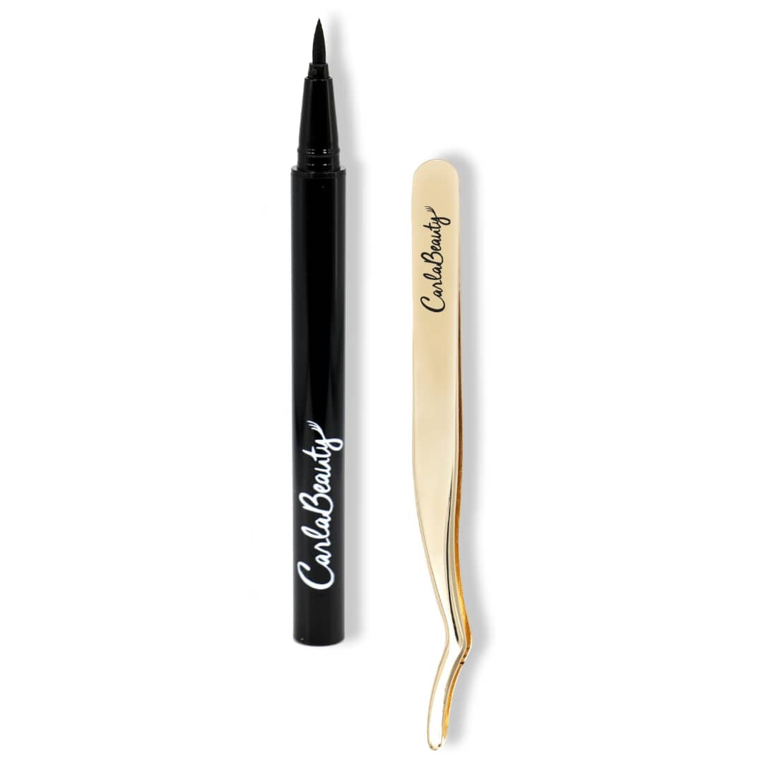 Super Lash Bundle - 5D Faux Mink Lashes with Lash Glue & Applicator - Natural & Dramatic Look for Parties, Weddings & Special Events