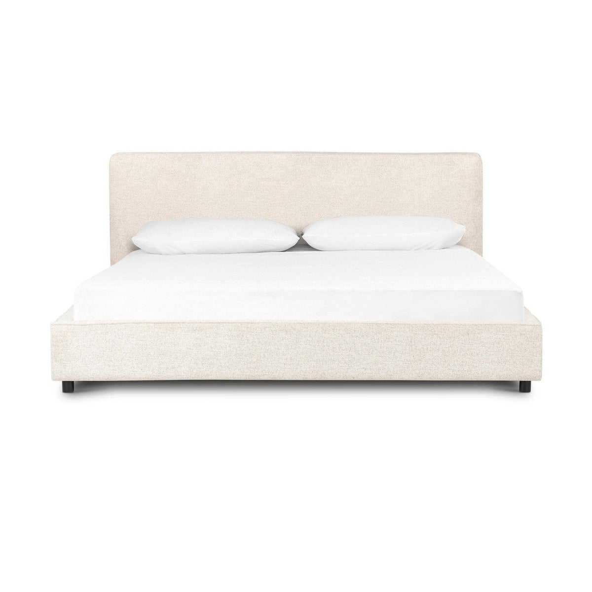 Adrian Bed - Plush Tone Linen Queen Size Bed Frame - Perfect for Master Bedrooms & Guest Rooms