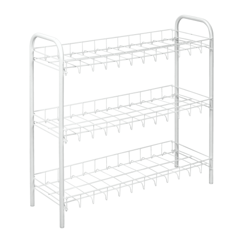 3-Tier 9-Pair Shoe Rack Organizer - White Space Saving Storage for Entryway, Closet & Bedroom Organization