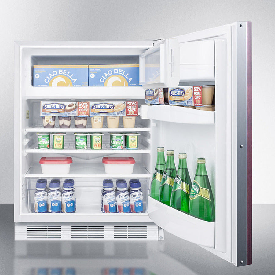 Accucold 24 Inch ADA Compliant Built-In Refrigerator Freezer with Glass Door - CT66LWBIIFADA - Perfect for Restaurants, Cafes, and Commercial Kitchens