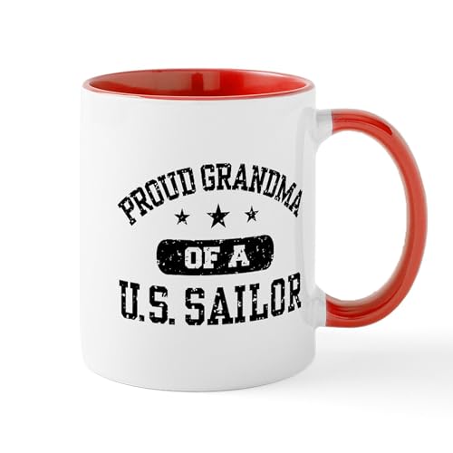 White/Red Inside - Proud Grandma Of A US Sailor Mug